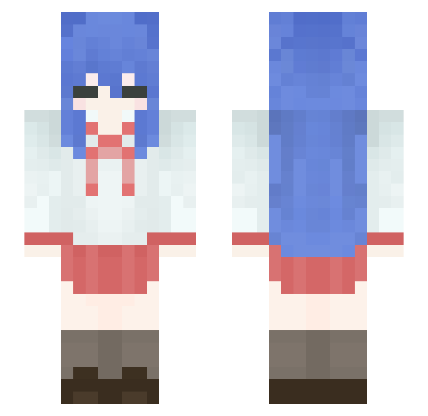 ailinbubian Minecraft skin, front and back view