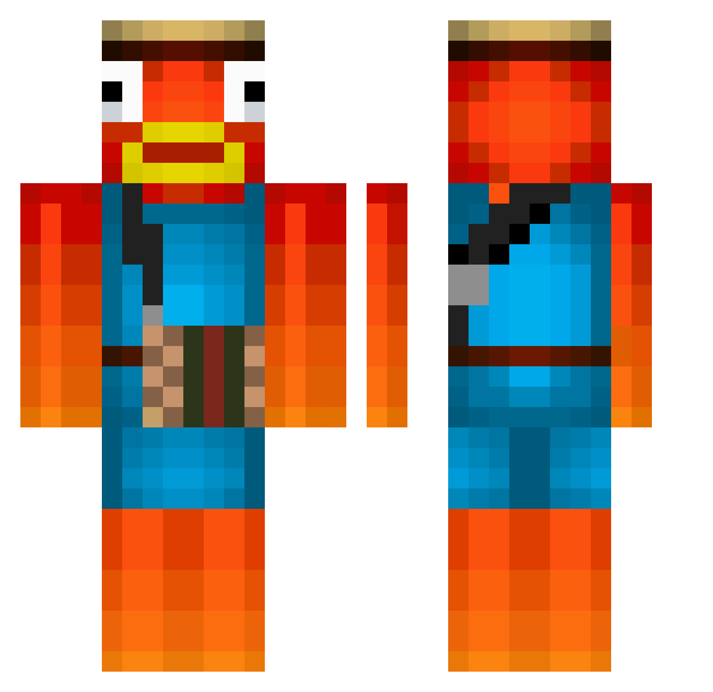julius2203 Minecraft skin, front and back view