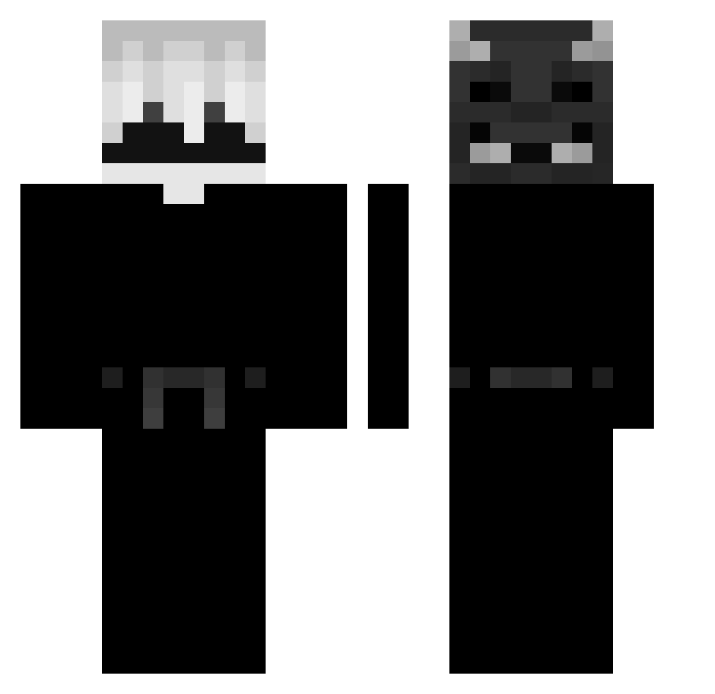 ignNiff Minecraft skin, front and back view