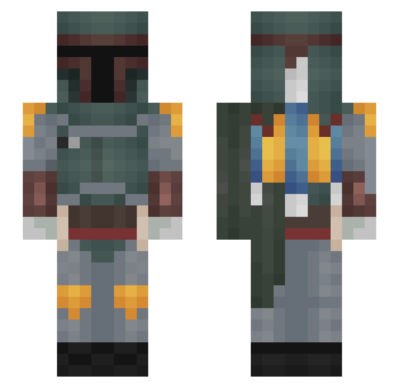 frumoo Minecraft skin, front and back view