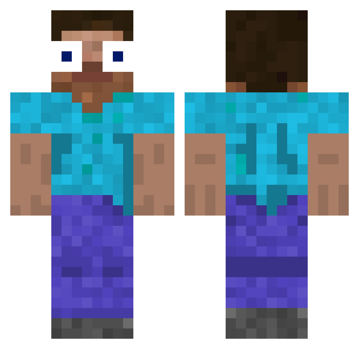 tifeny Minecraft skin, front and back view