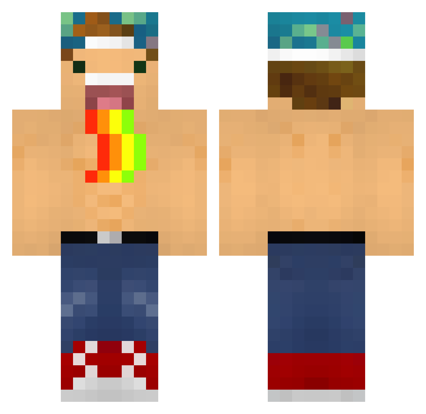 DEYONCE Minecraft skin, front and back view