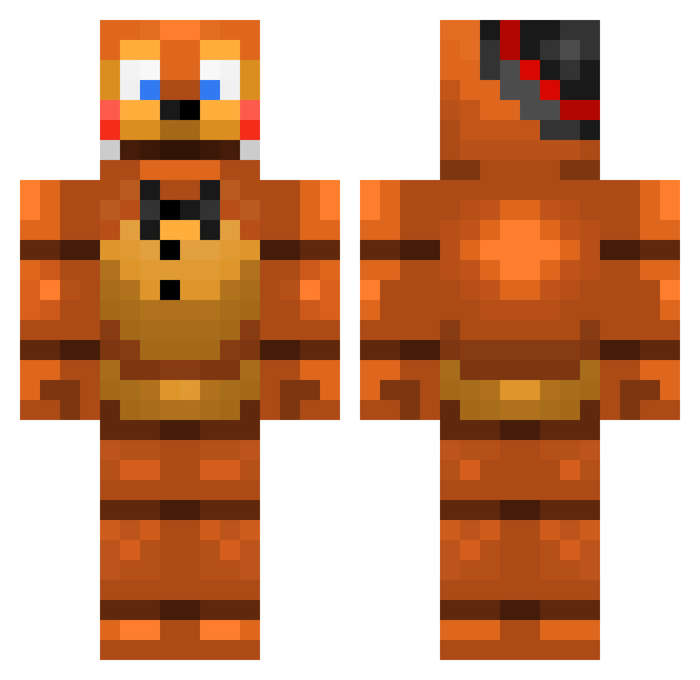 molss Minecraft skin, front and back view