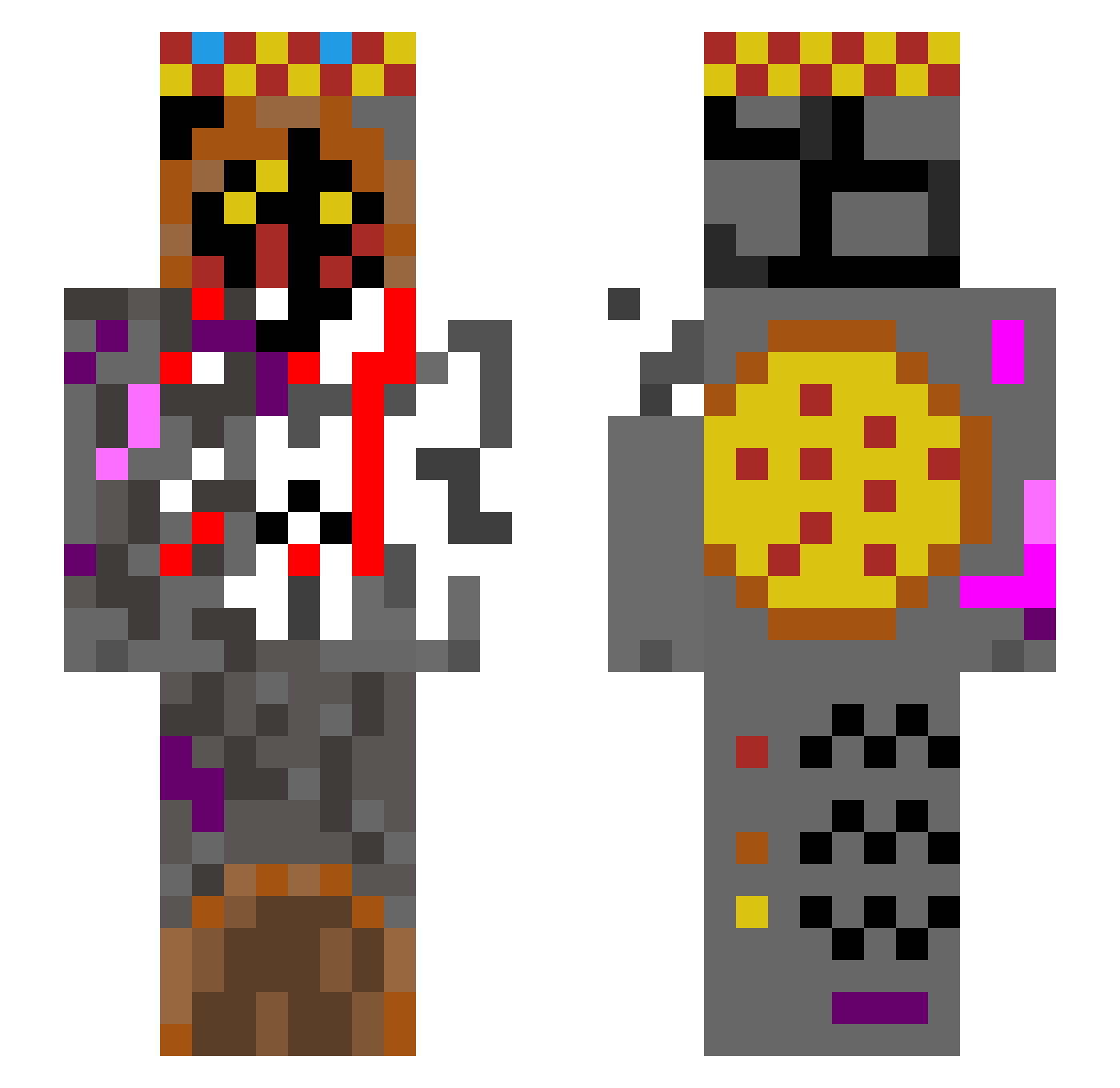 Pizzasnijder_hoi Minecraft skin, front and back view