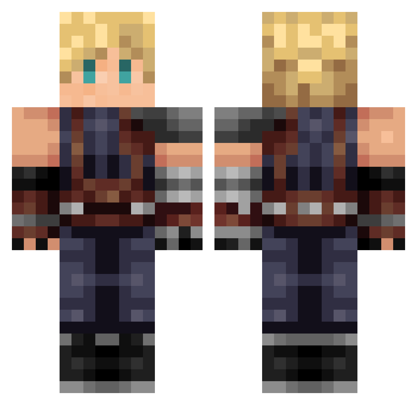 T_Donor66 Minecraft skin, front and back view