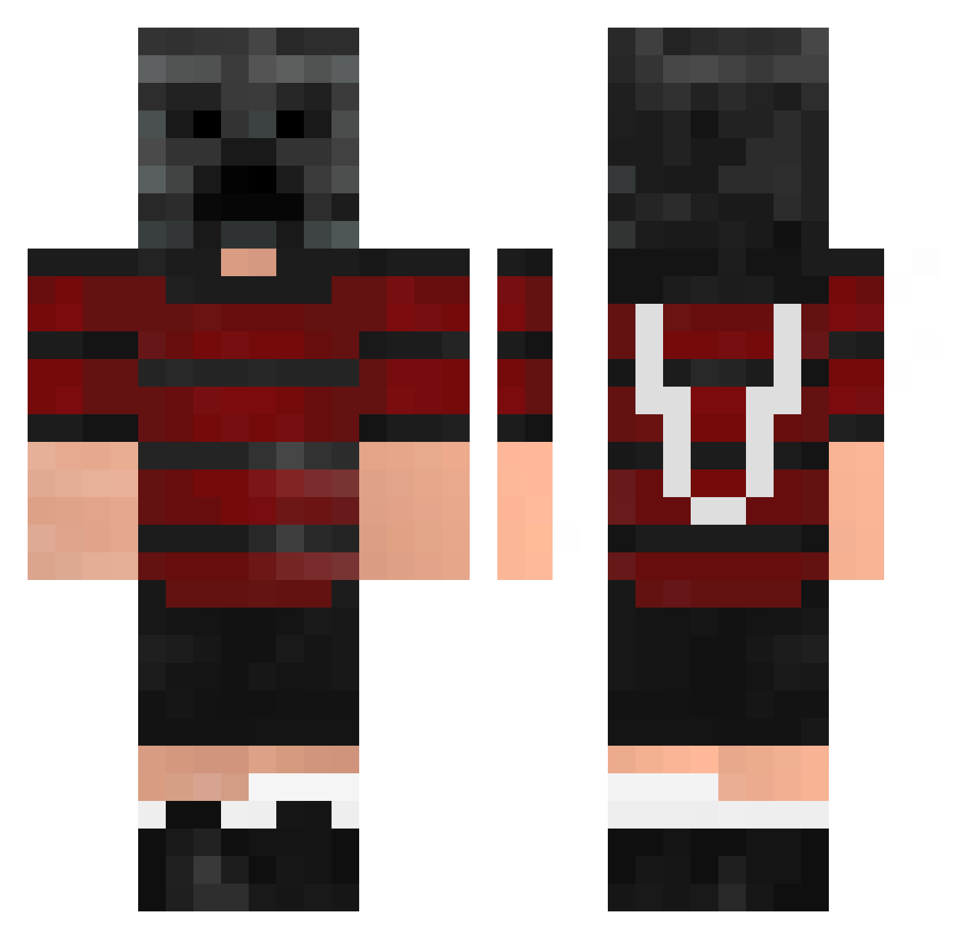 Vanthenos Minecraft skin, front and back view