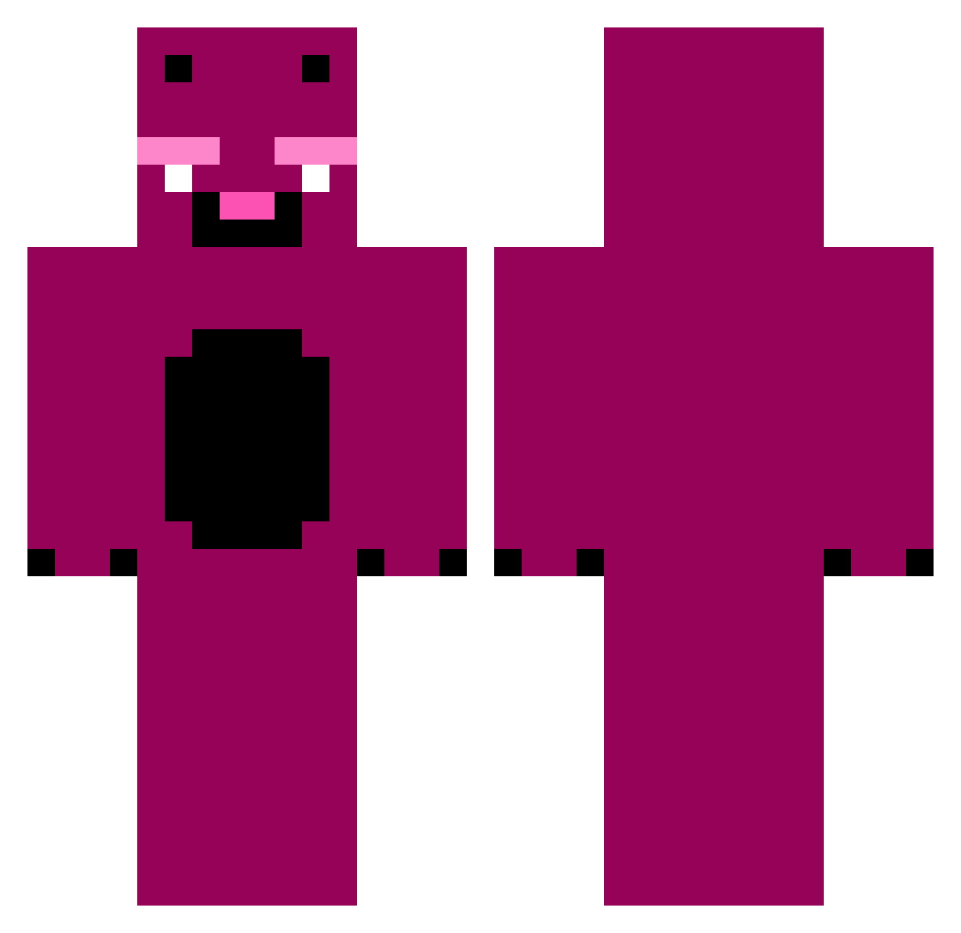 Ztp_ Minecraft skin, front and back view