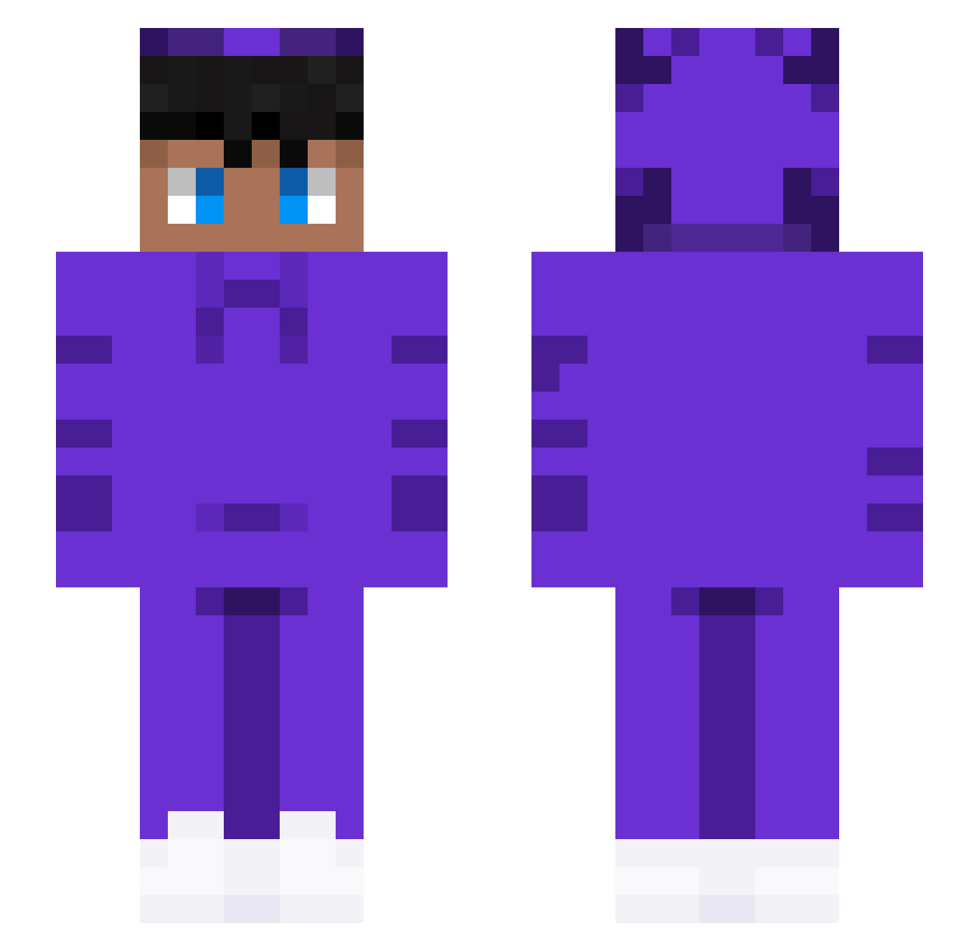Damon26 Minecraft skin, front and back view