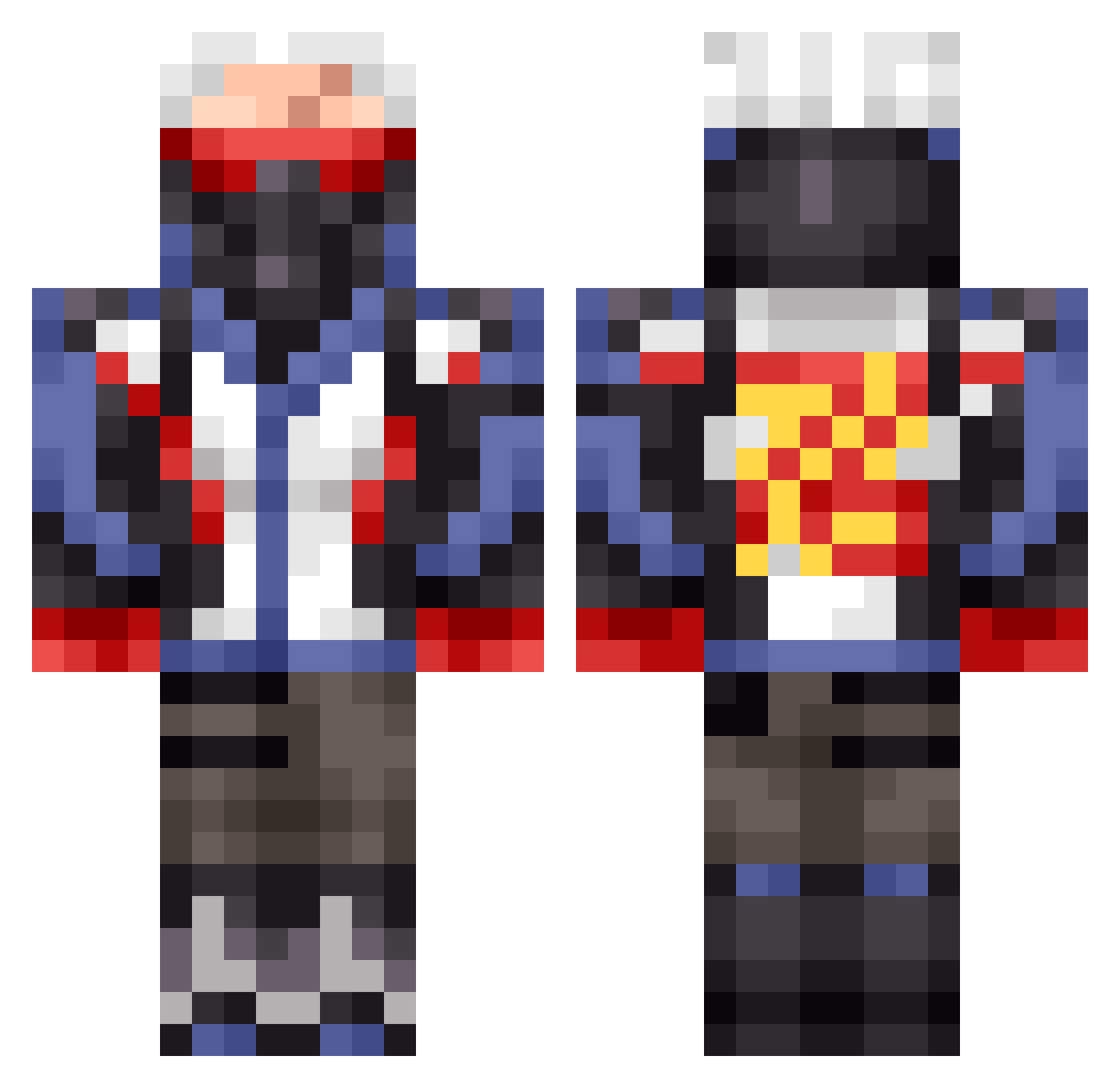 _PraiseTheSun_ Minecraft skin, front and back view