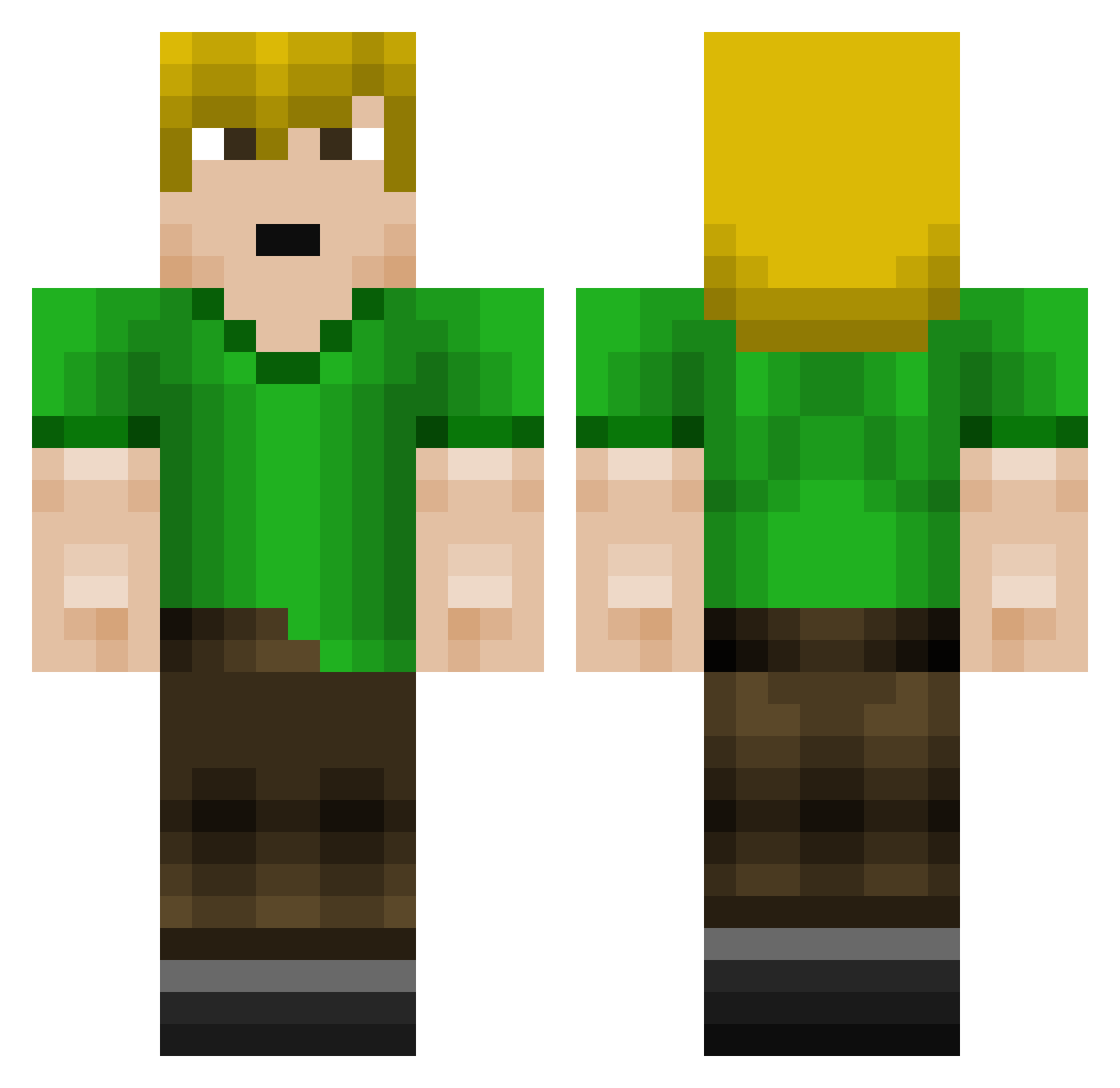 Finn_Took Minecraft skin, front and back view
