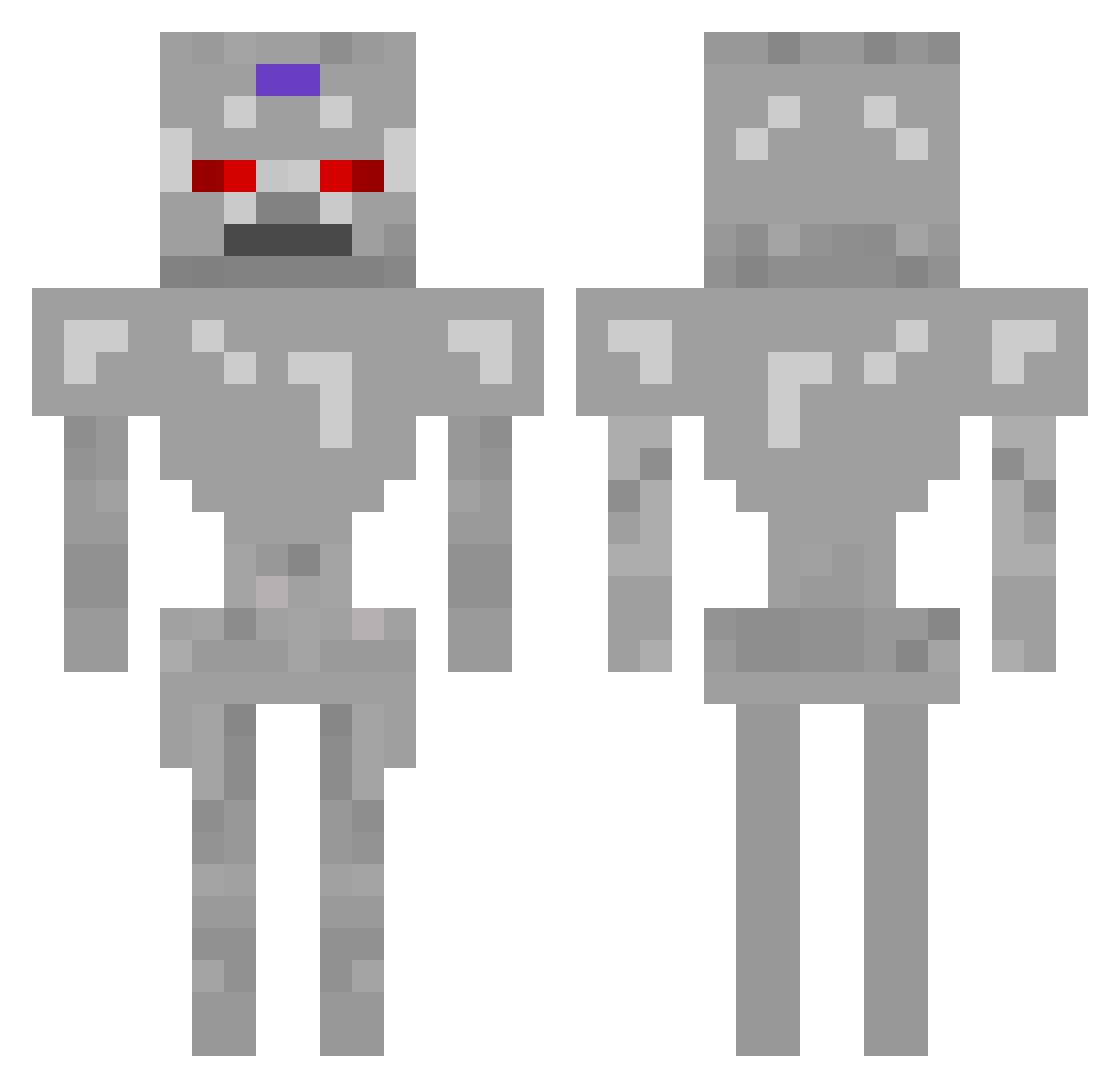ymtv Minecraft skin, front and back view