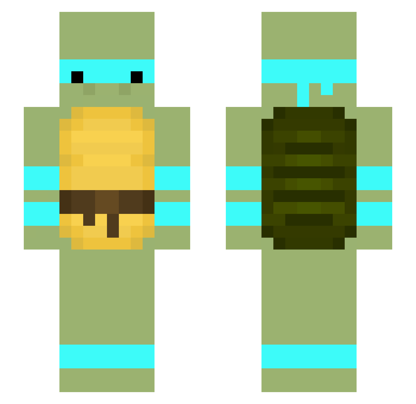 _Arbuzi_ Minecraft skin, front and back view