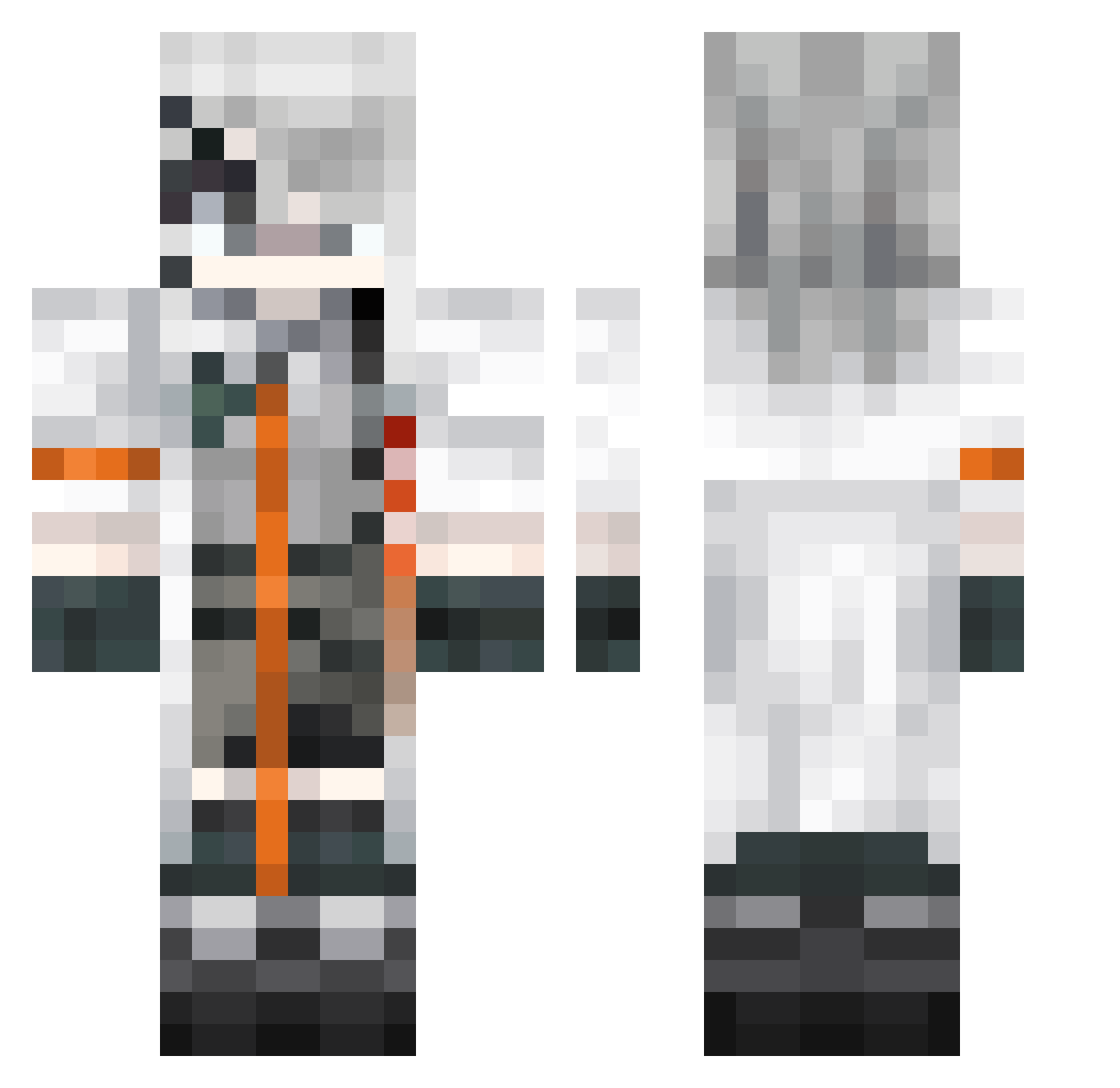 Mini_Lu Minecraft skin, front and back view