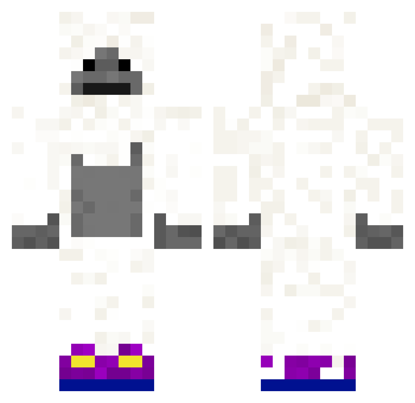 Carnage6687 Minecraft skin, front and back view