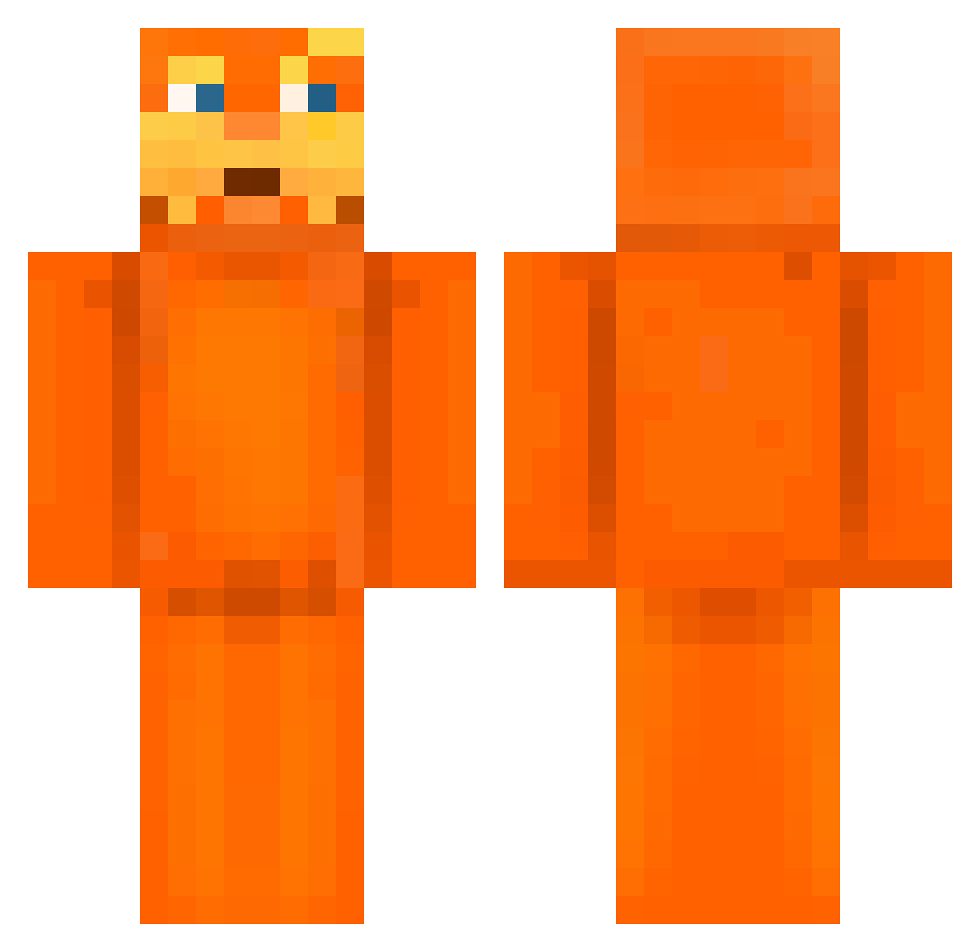 Pinguyy08 Minecraft skin, front and back view