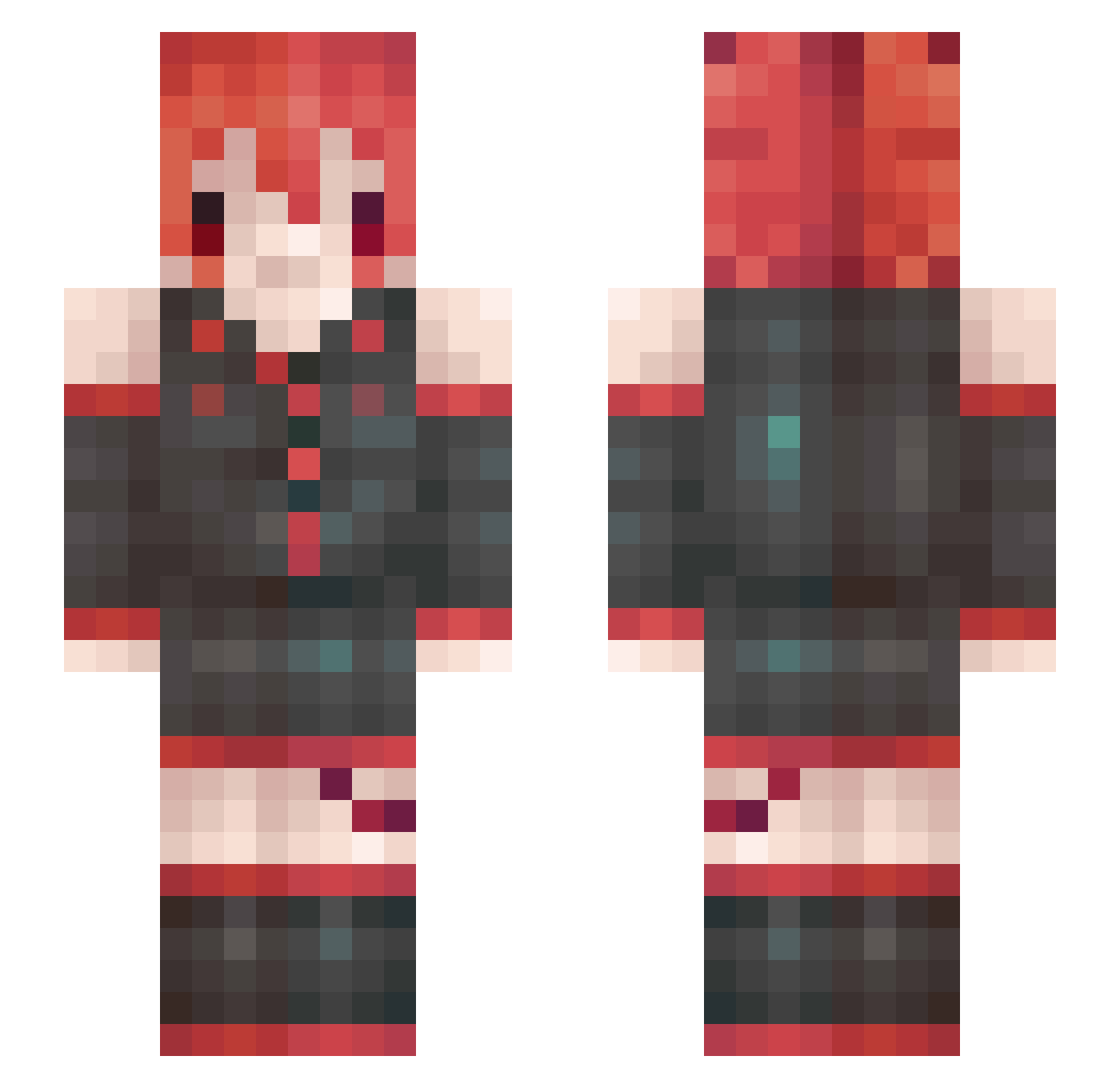 floor1105 Minecraft skin, front and back view