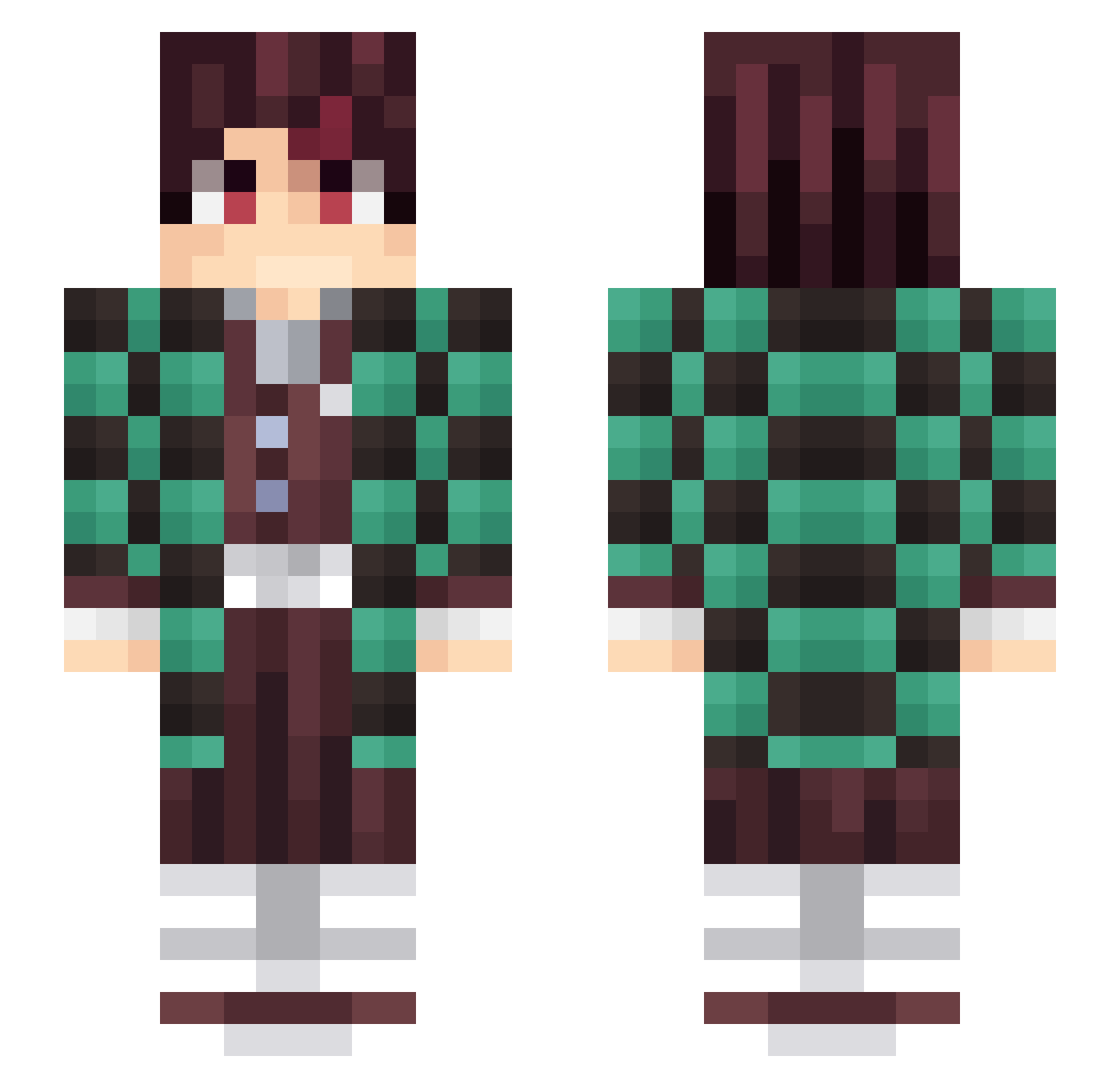 TheAXE_HSR Minecraft skin, front and back view