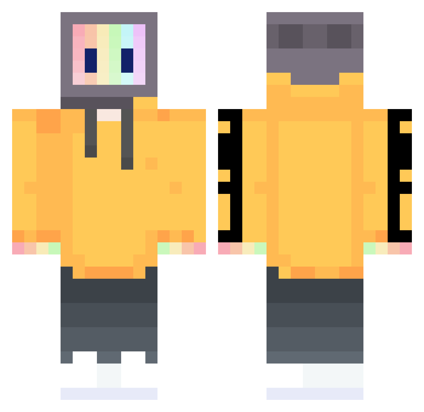 GrabsteinDerHS Minecraft skin, front and back view