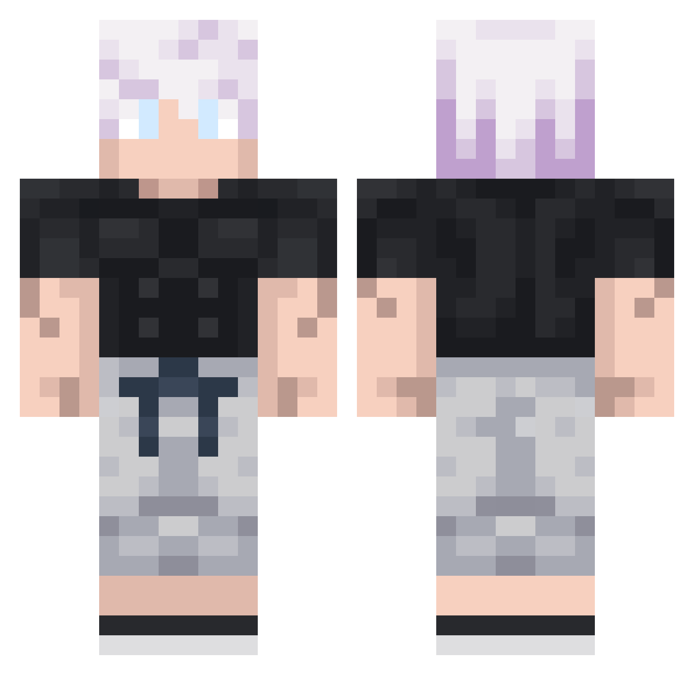 BootyBlaster123 Minecraft skin, front and back view
