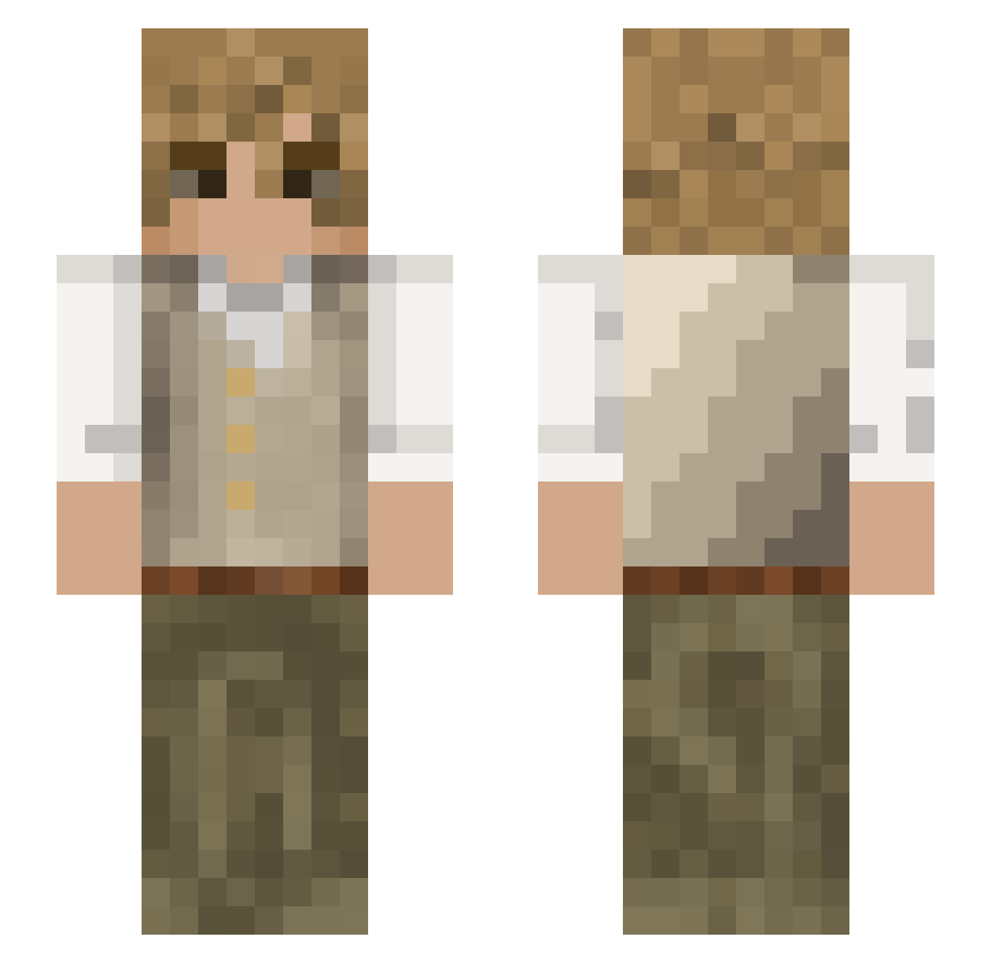 TG_Jack Minecraft skin, front and back view
