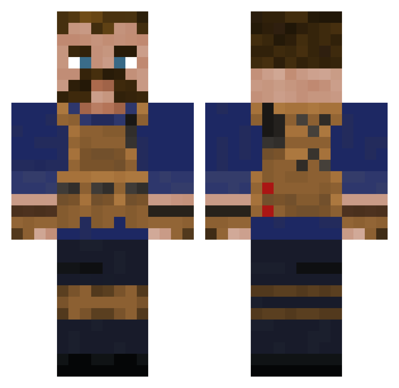 DOSEMECI Minecraft skin, front and back view