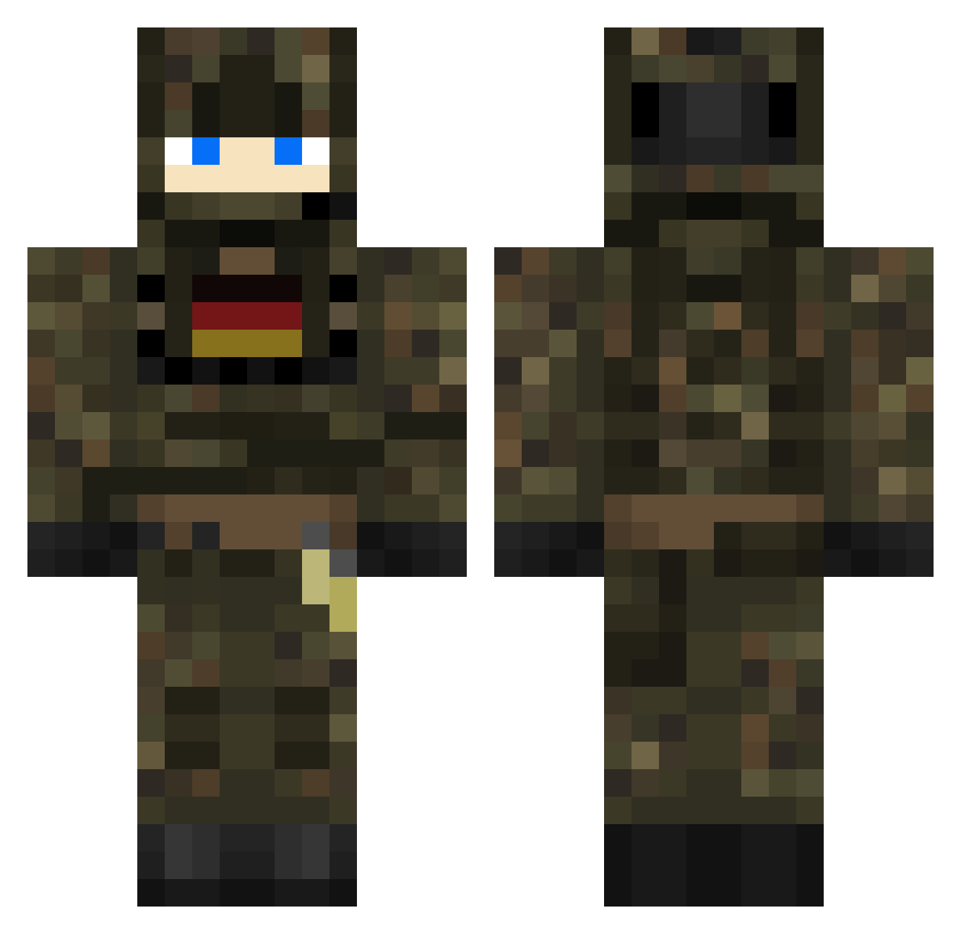 SmoothKitten09 Minecraft skin, front and back view