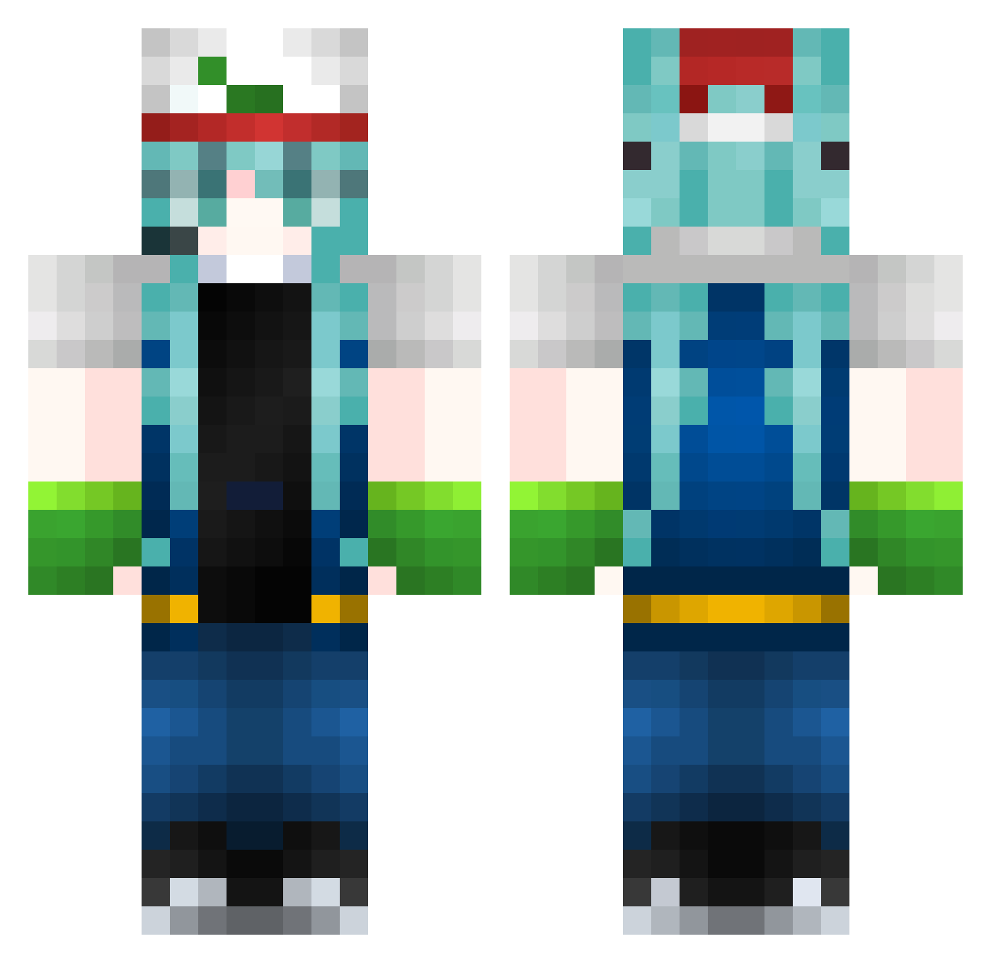 Guisanmo Minecraft skin, front and back view