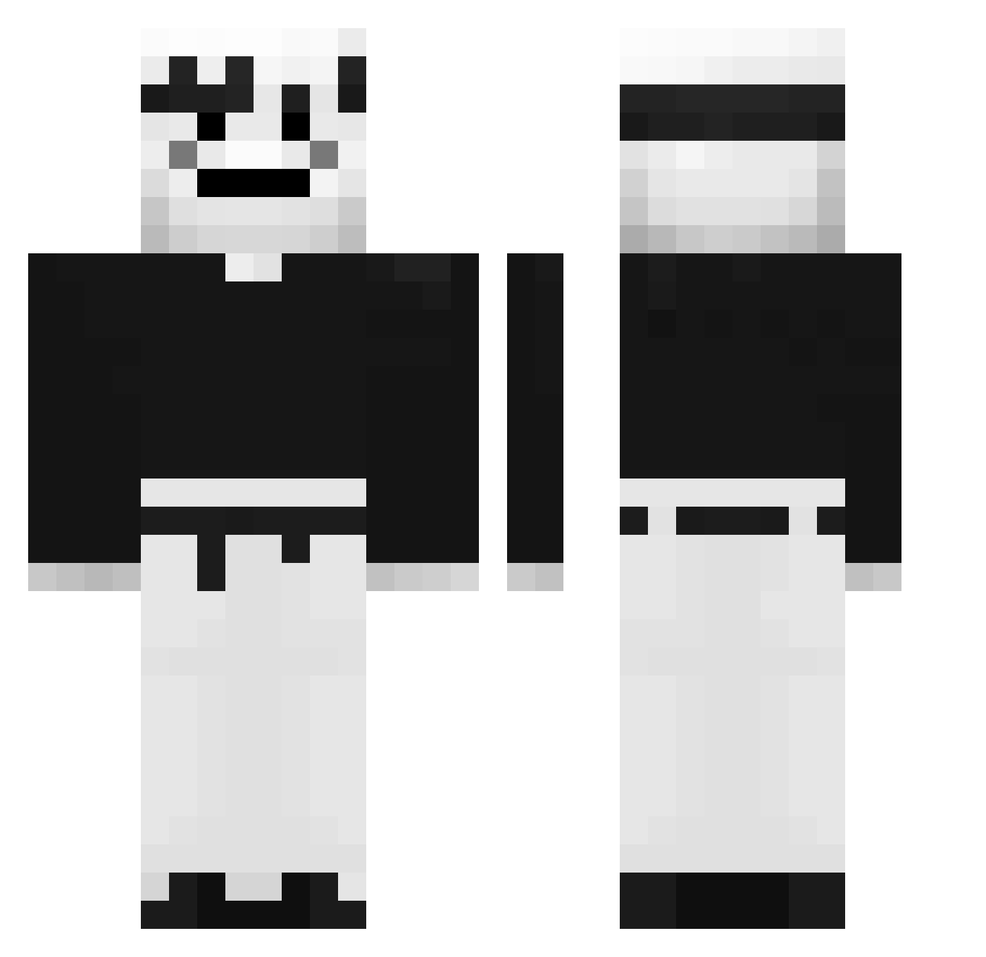 4Orh Minecraft skin, front and back view