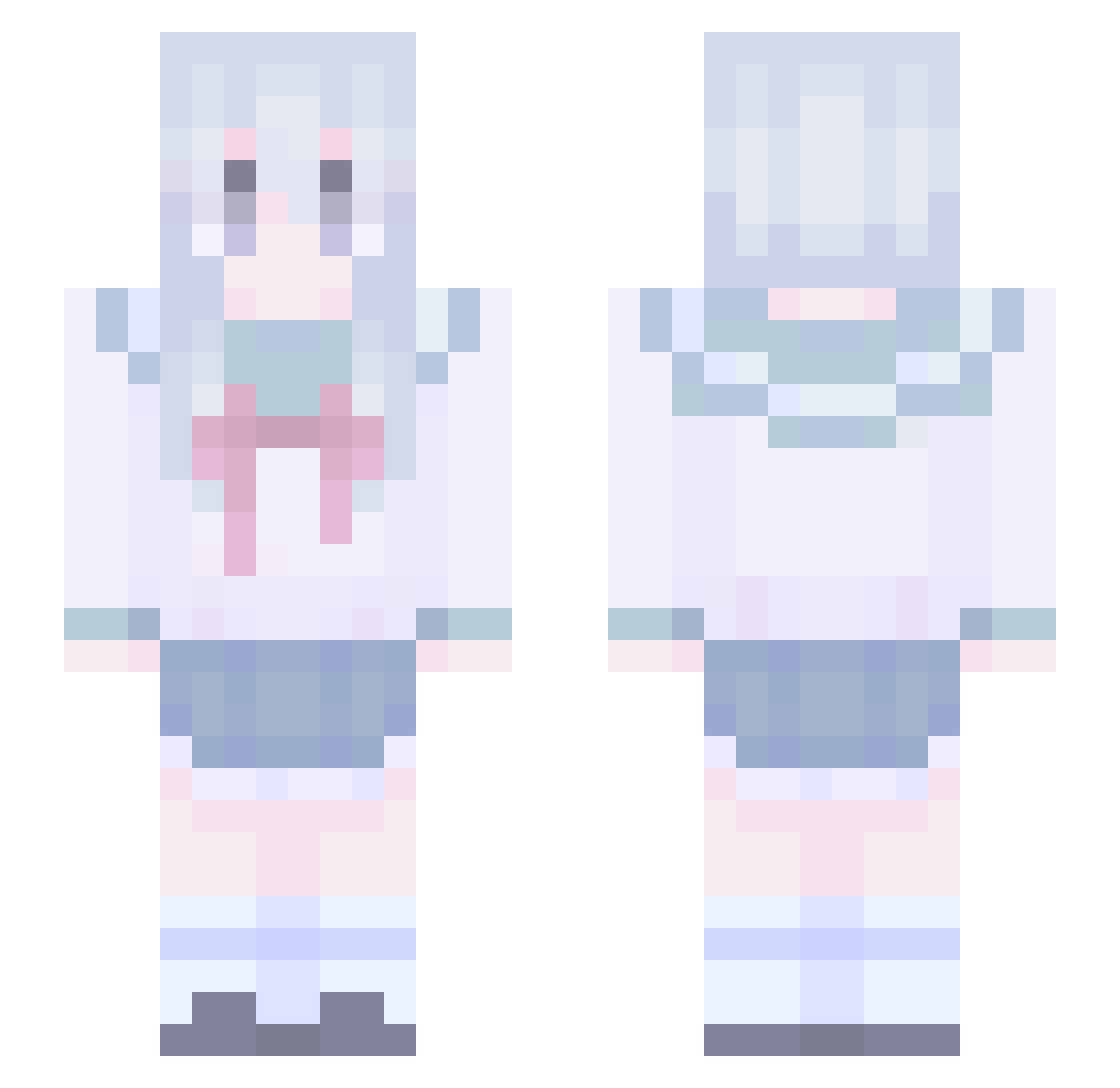Hazza900 Minecraft skin, front and back view