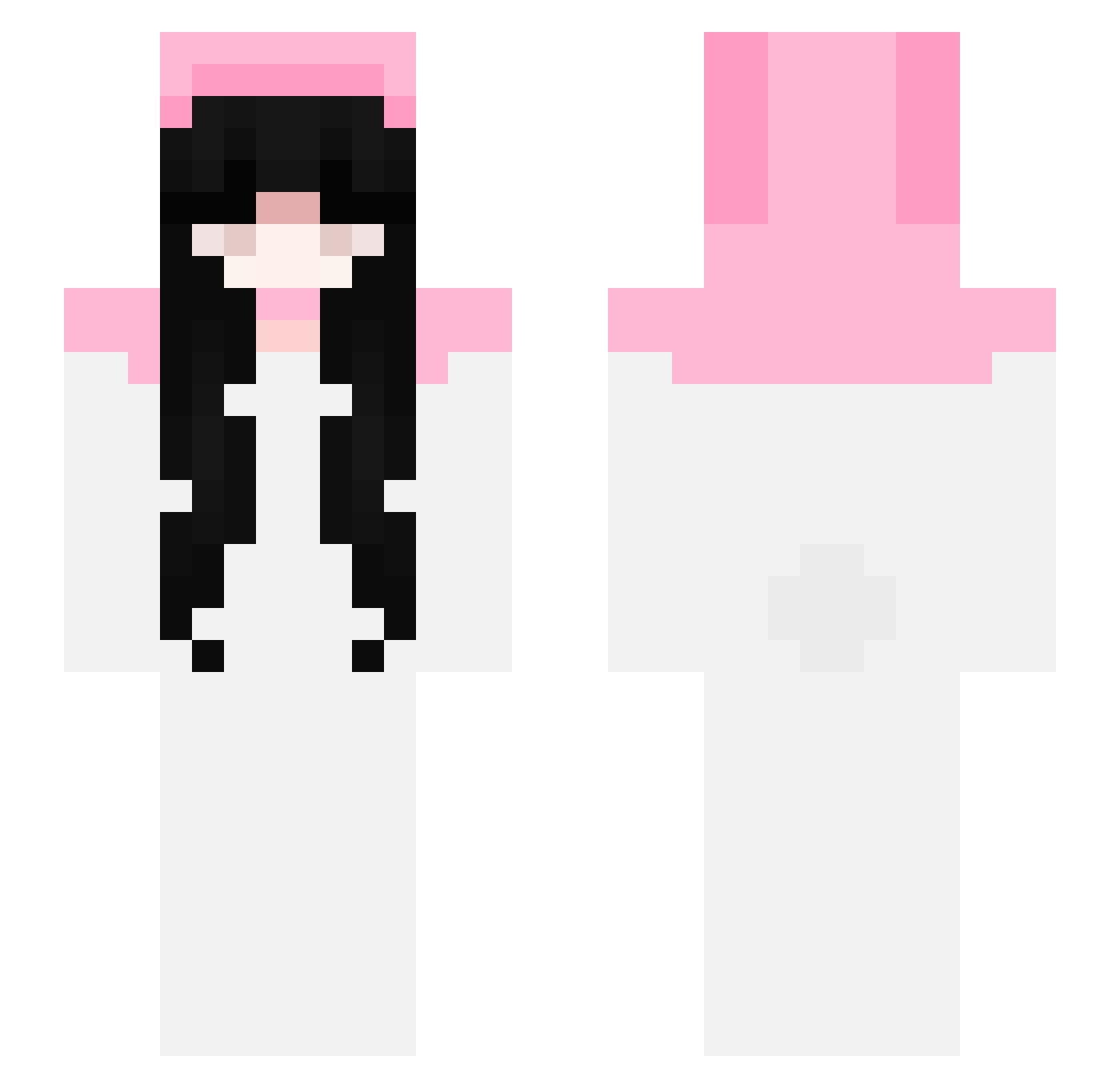 maluwuu Minecraft skin, front and back view