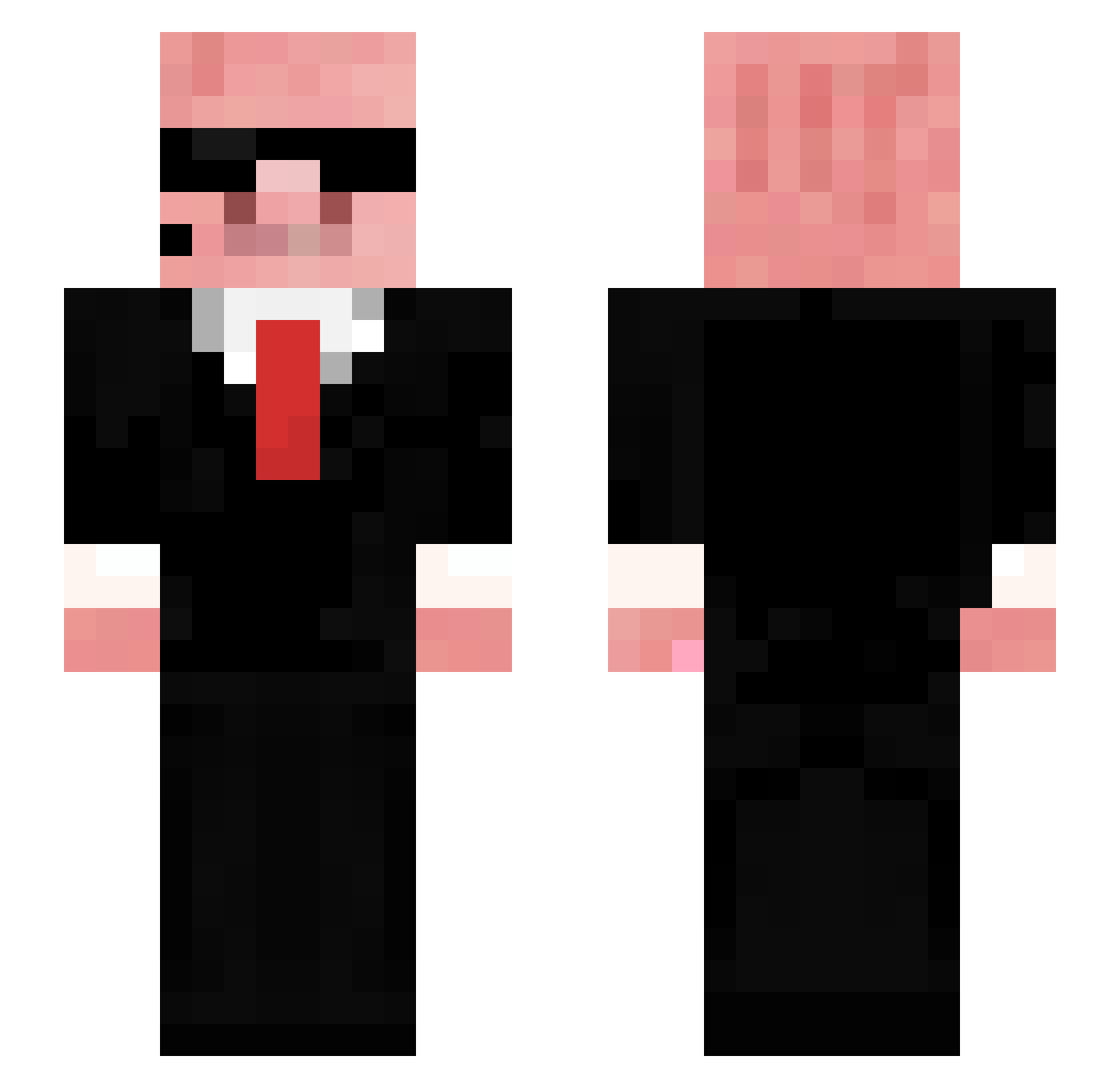 Kaisuq Minecraft skin, front and back view