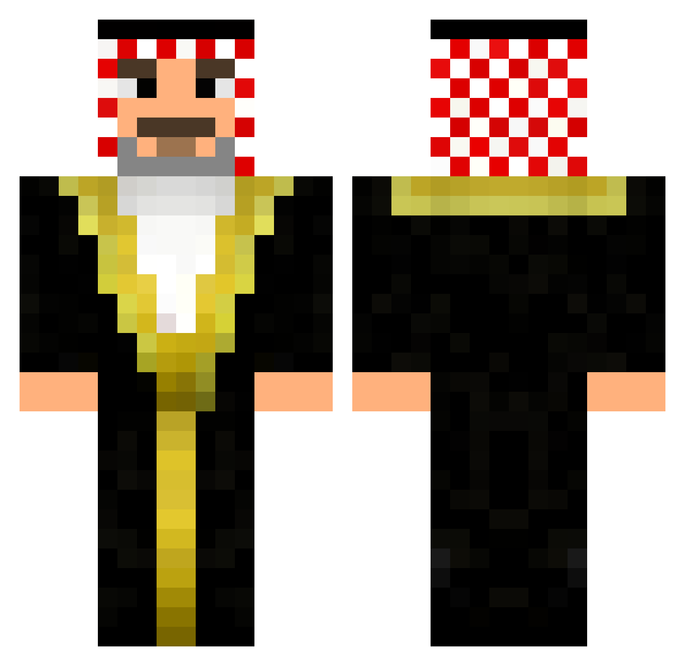 AMBOSS_ Minecraft skin, front and back view