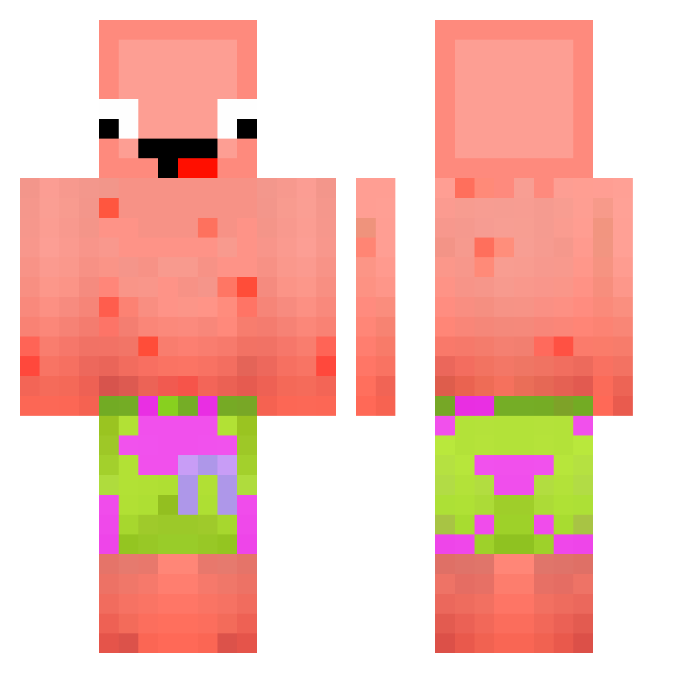 Inujjang Minecraft skin, front and back view