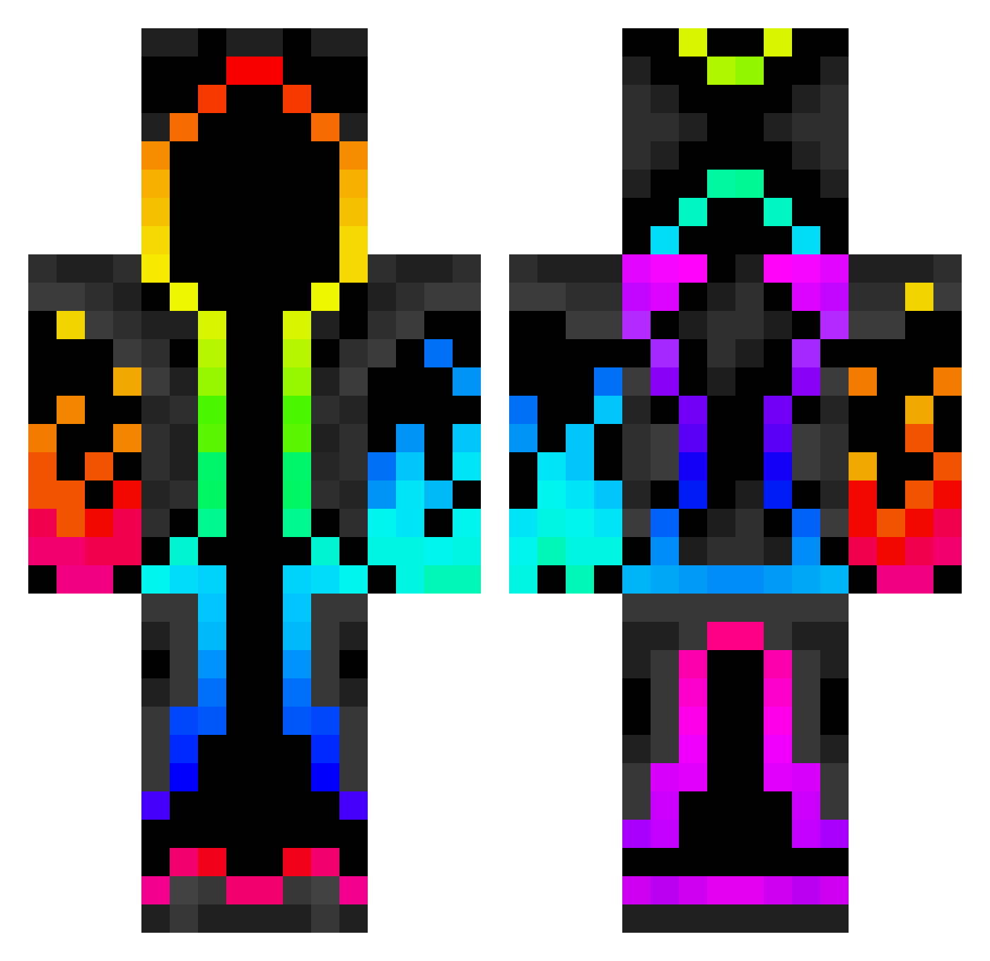 MARKOriko Minecraft skin, front and back view