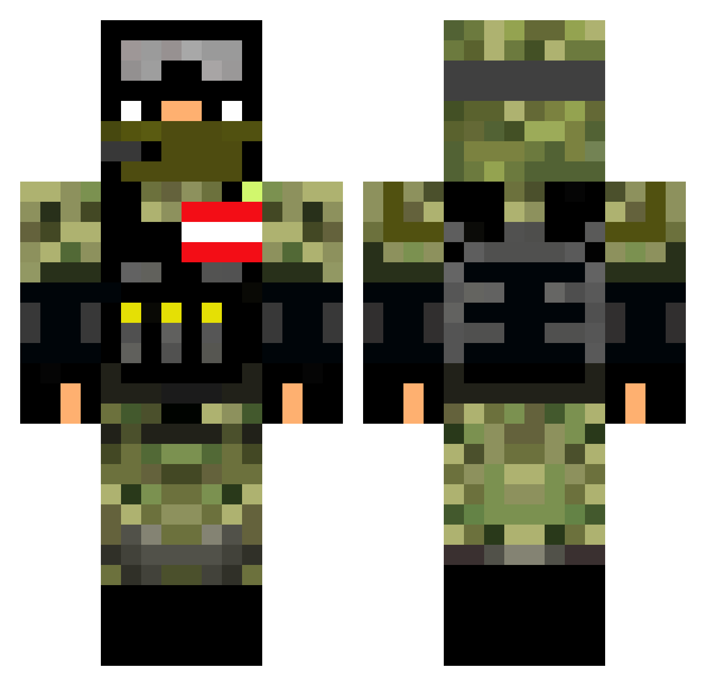 benedikt22 Minecraft skin, front and back view