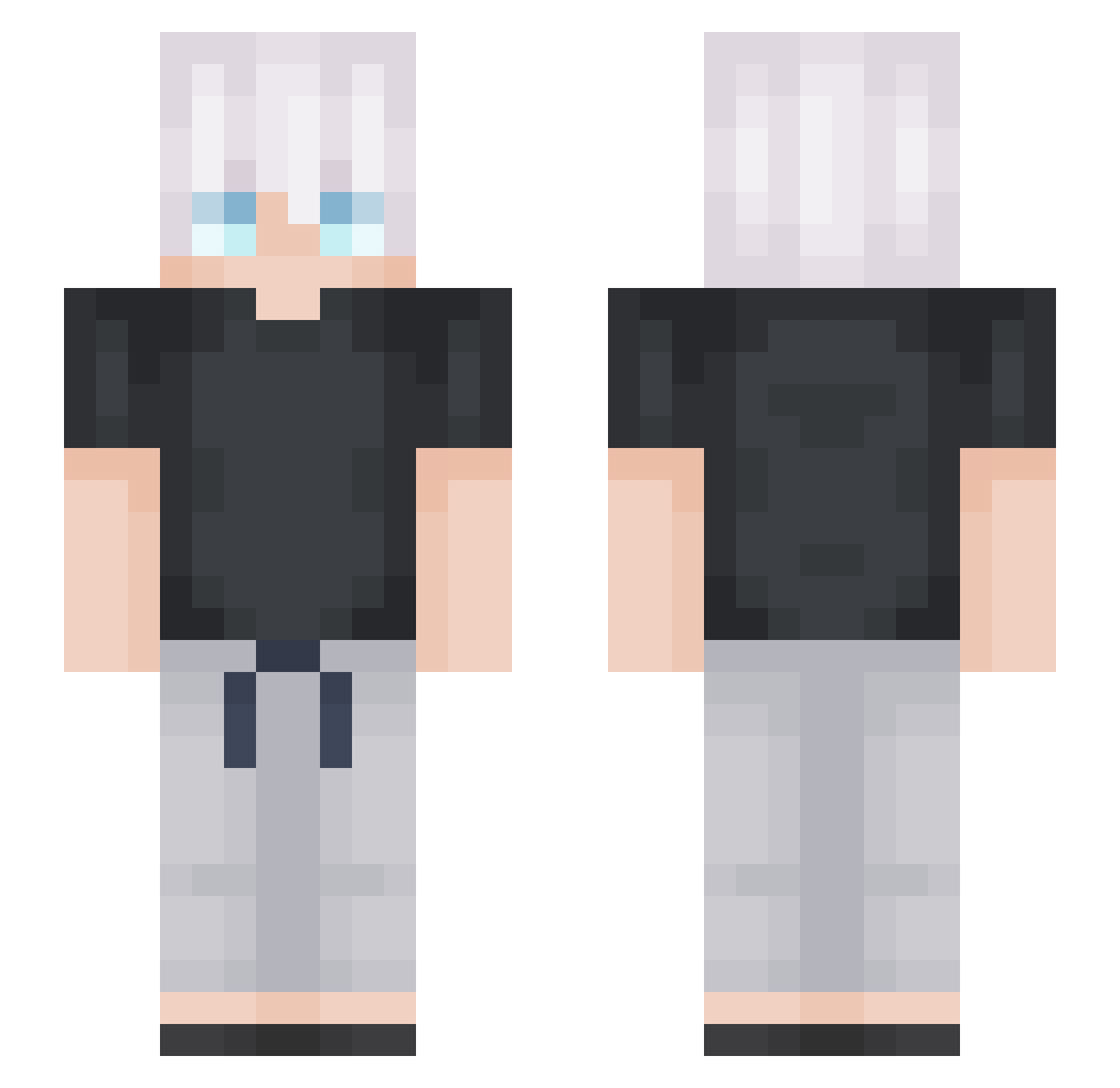 LIM1TS Minecraft skin, front and back view