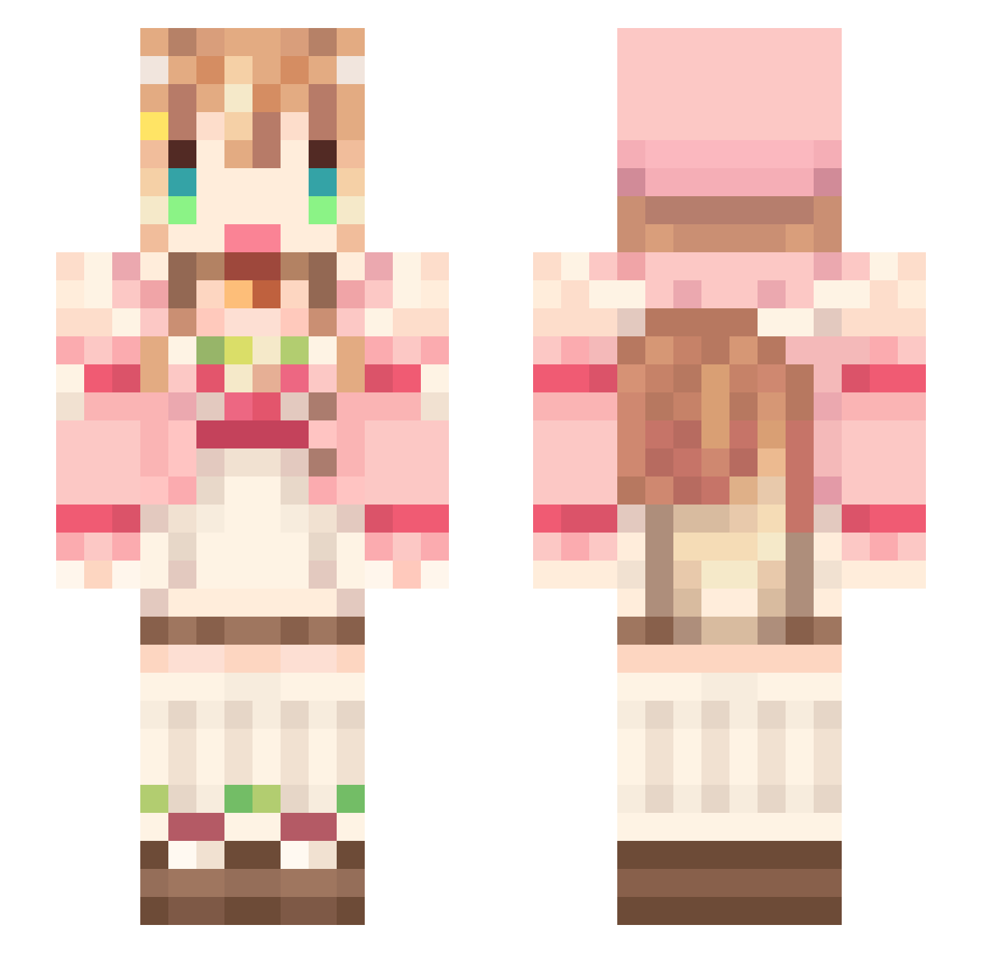 Grillmaster86 Minecraft skin, front and back view