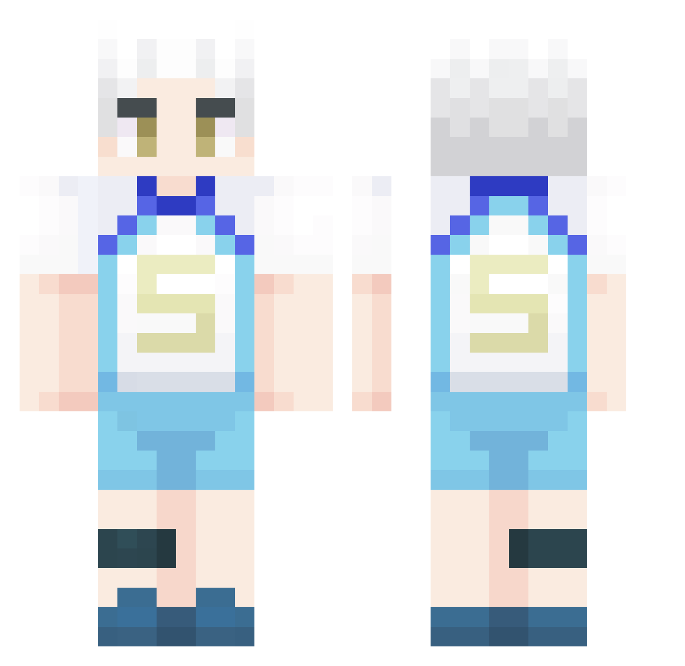 Ancar1 Minecraft skin, front and back view