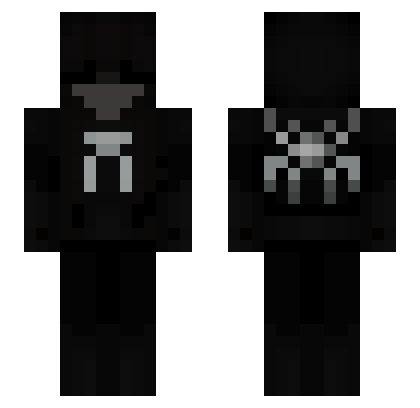 prmtheus Minecraft skin, front and back view