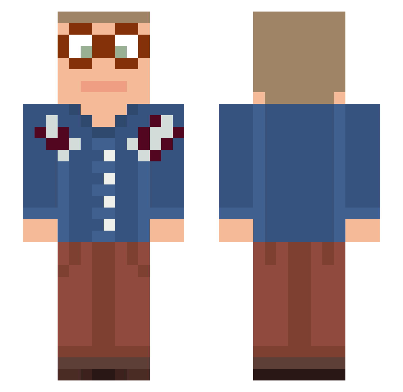 kokondziu Minecraft skin, front and back view