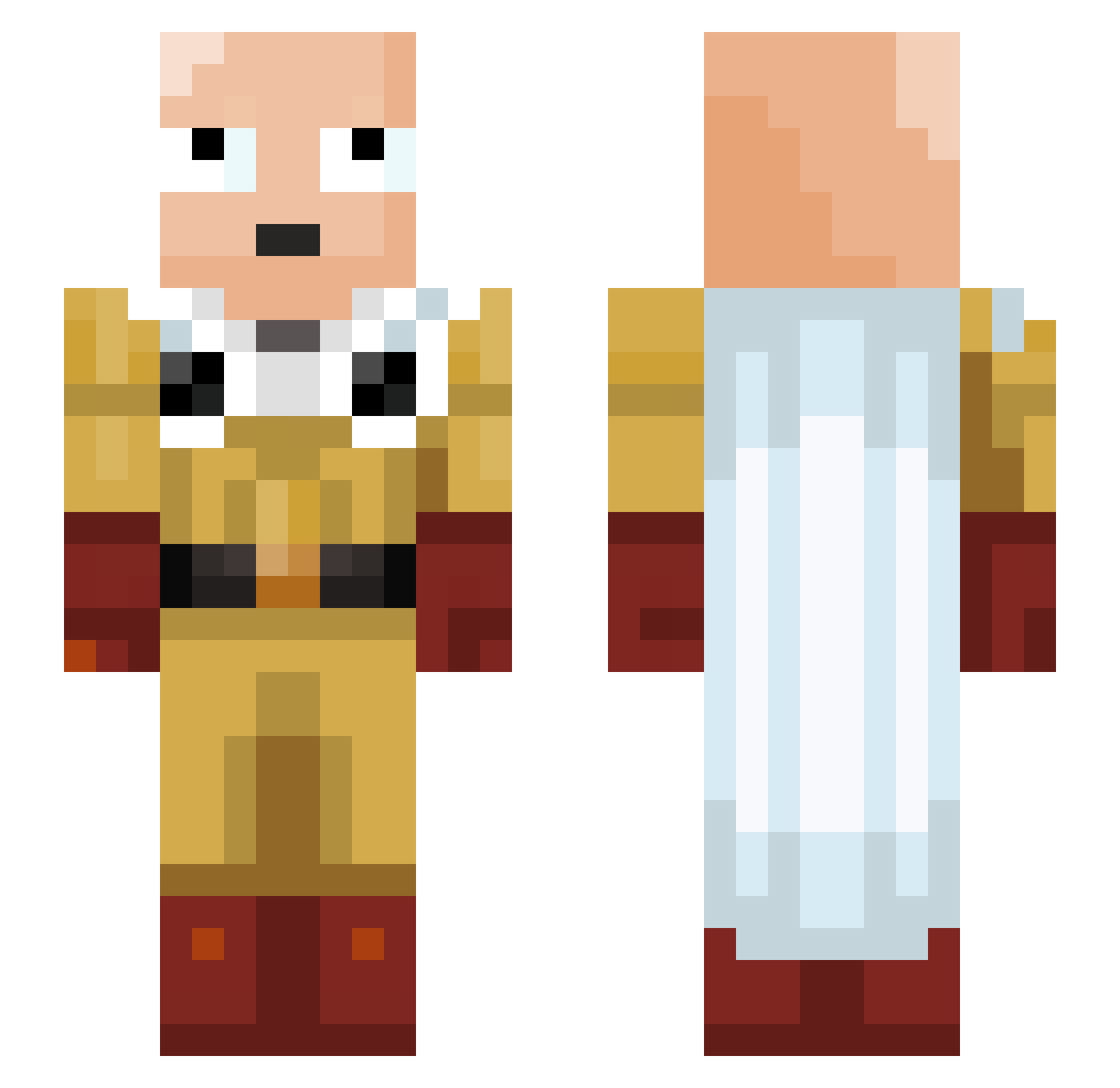 dithyrambs Minecraft skin, front and back view