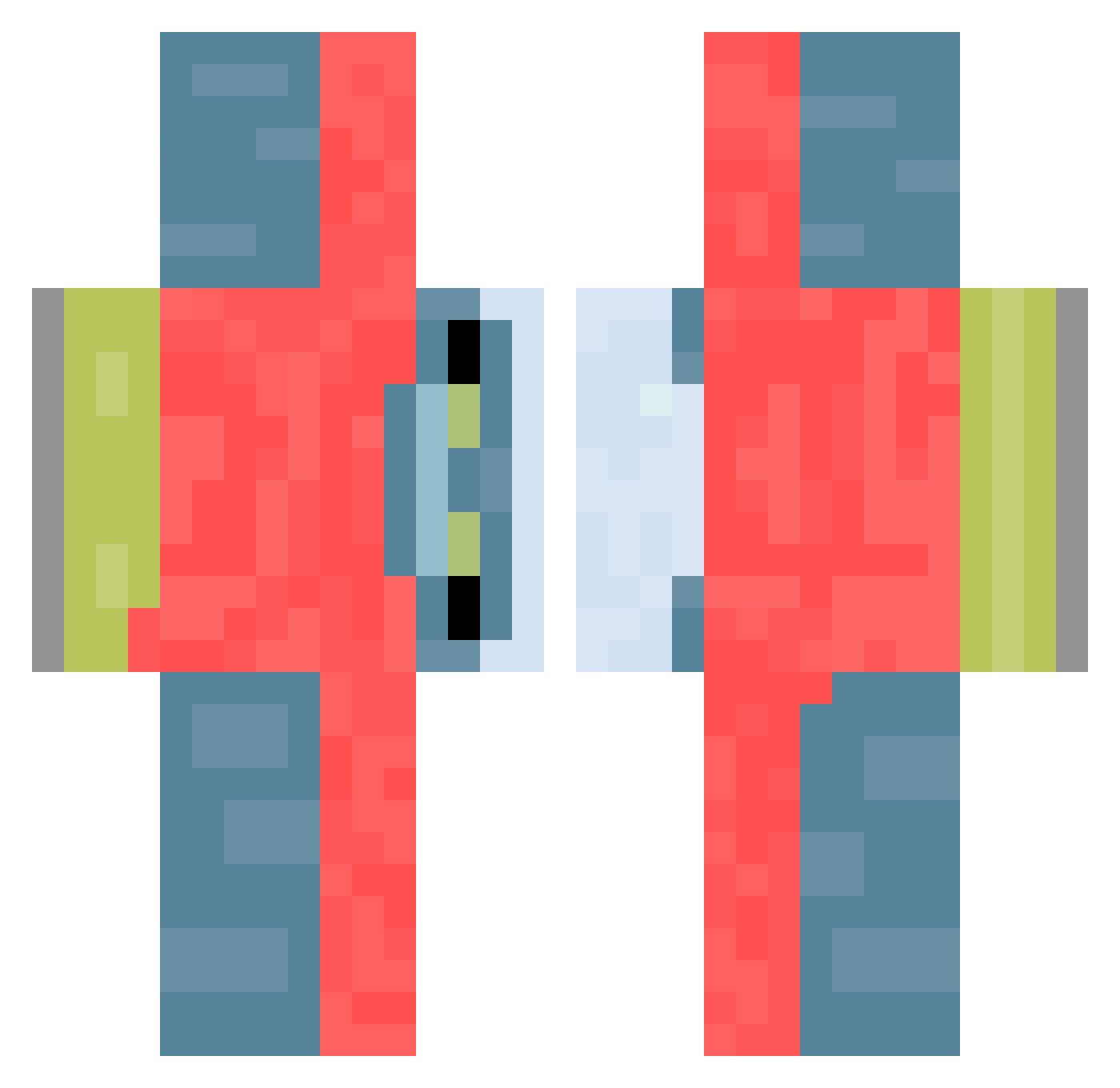 _tryharder Minecraft skin, front and back view