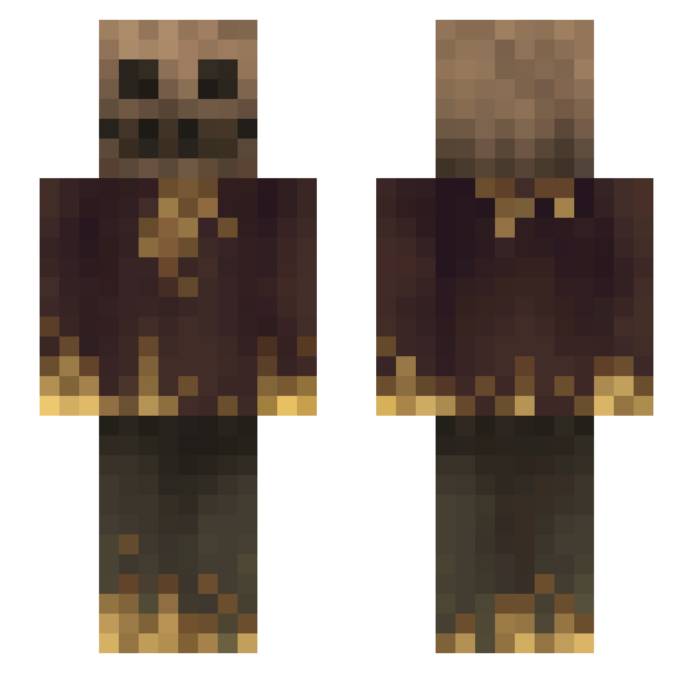 lVirus0013l Minecraft skin, front and back view