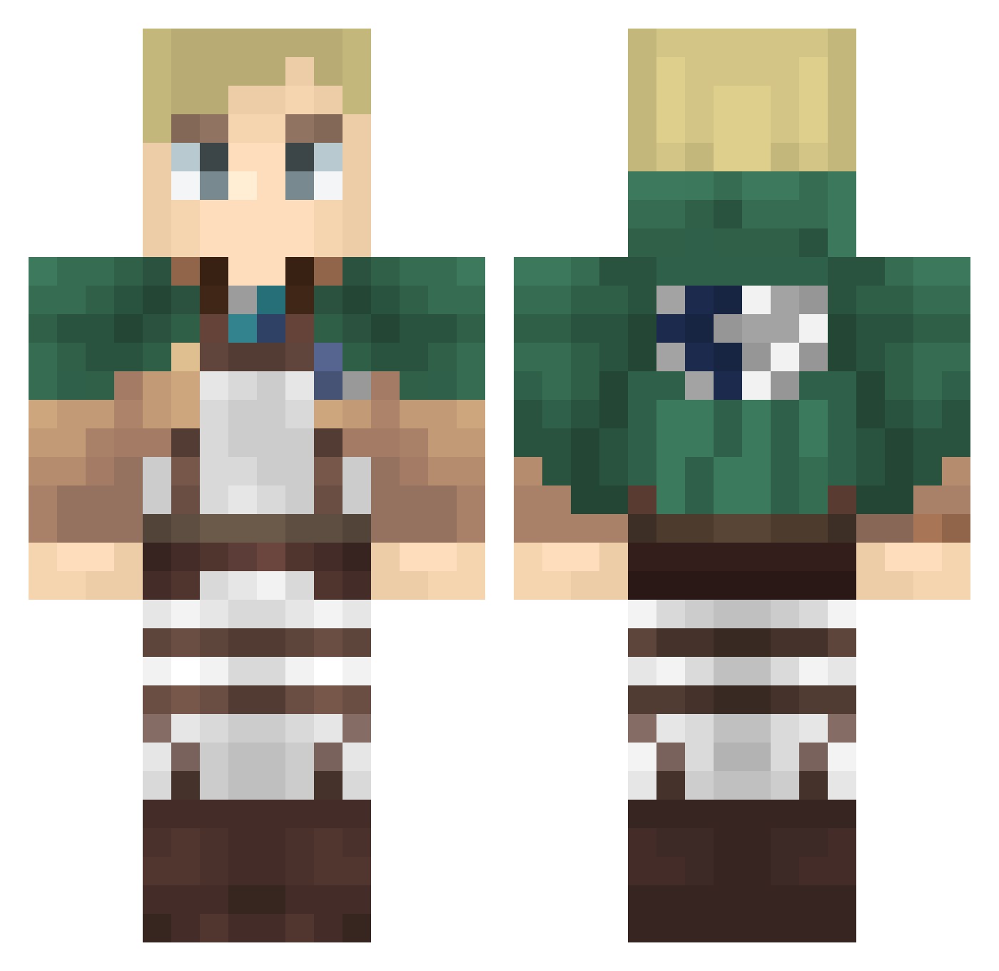 Brun1Brun Minecraft skin, front and back view