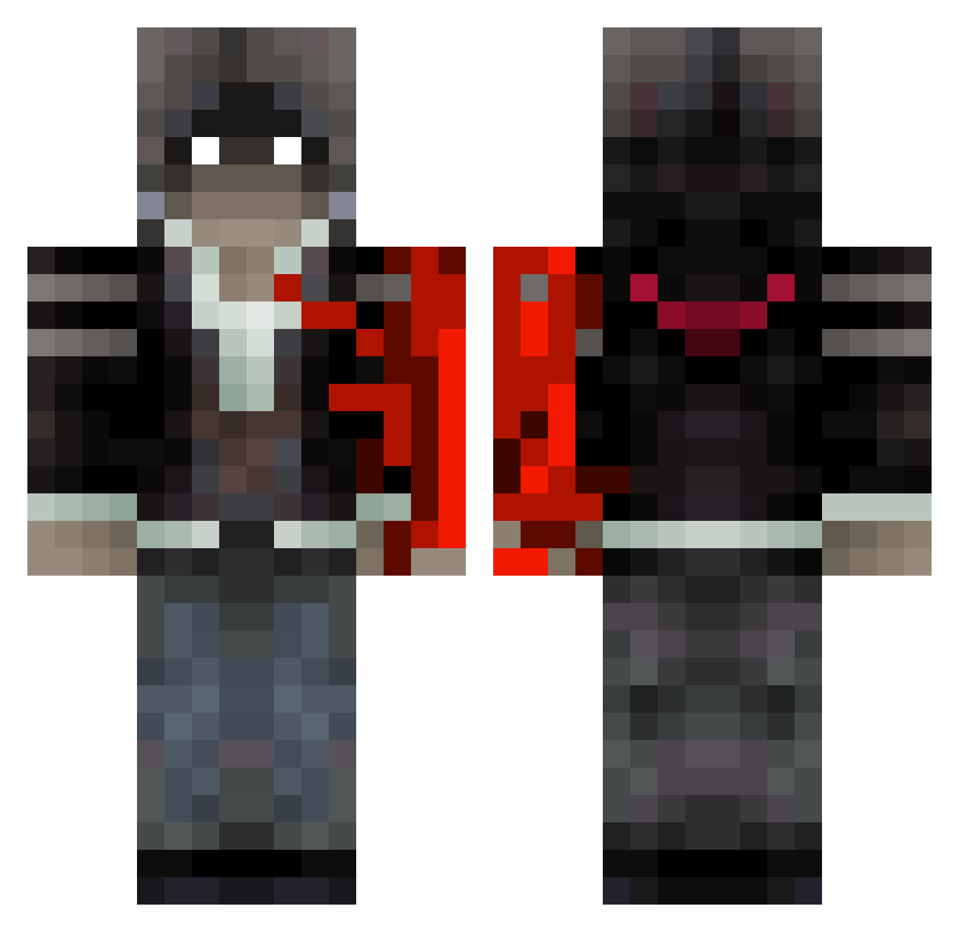 M4lenov Minecraft skin, front and back view