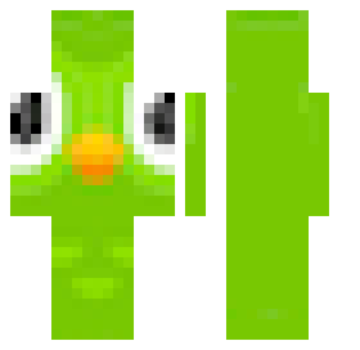 Albert_Ocatetas Minecraft skin, front and back view