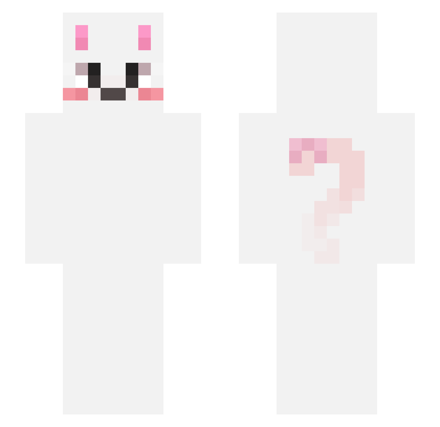 Wavfy Minecraft skin, front and back view