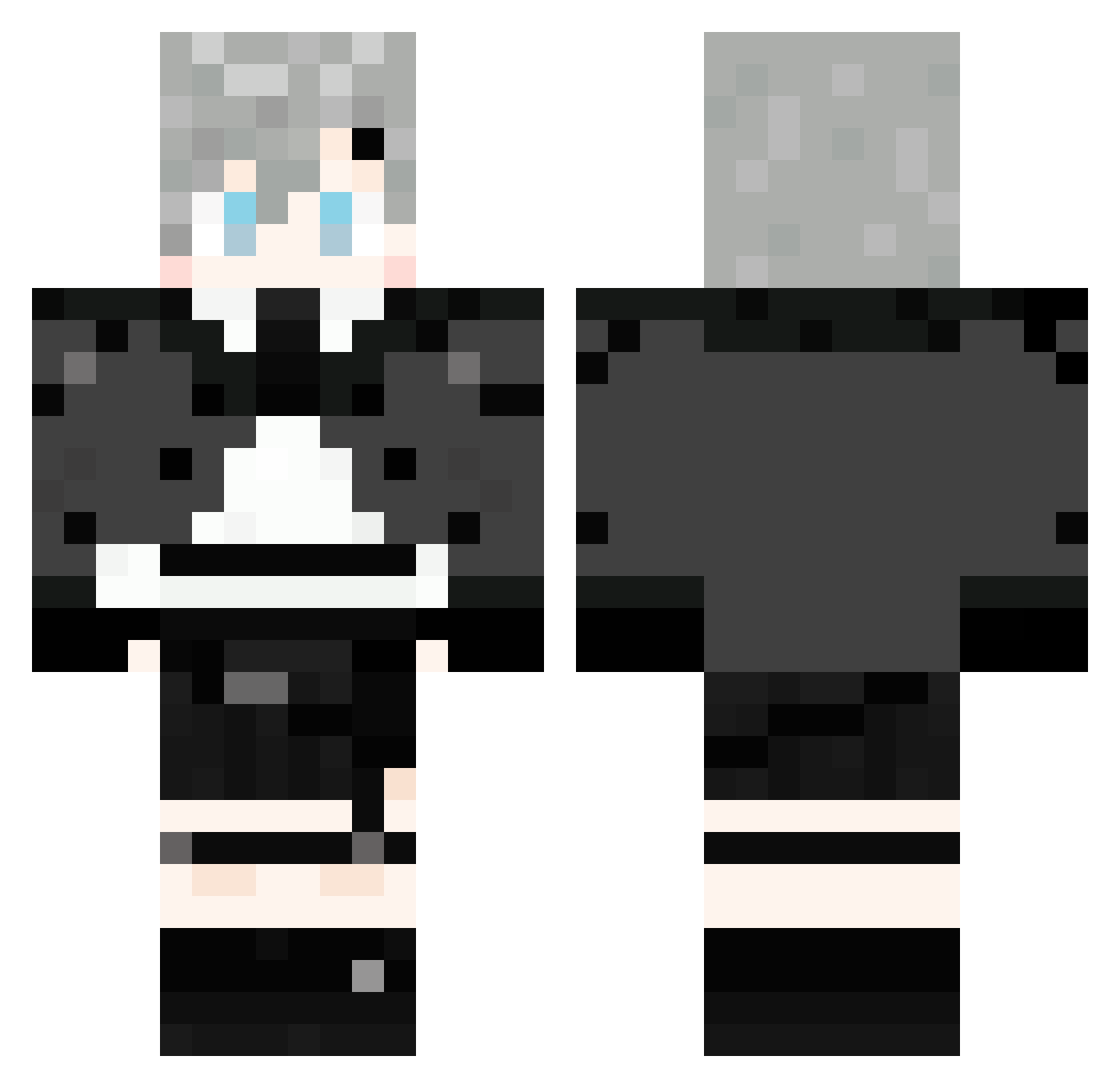 20kaneru Minecraft skin, front and back view
