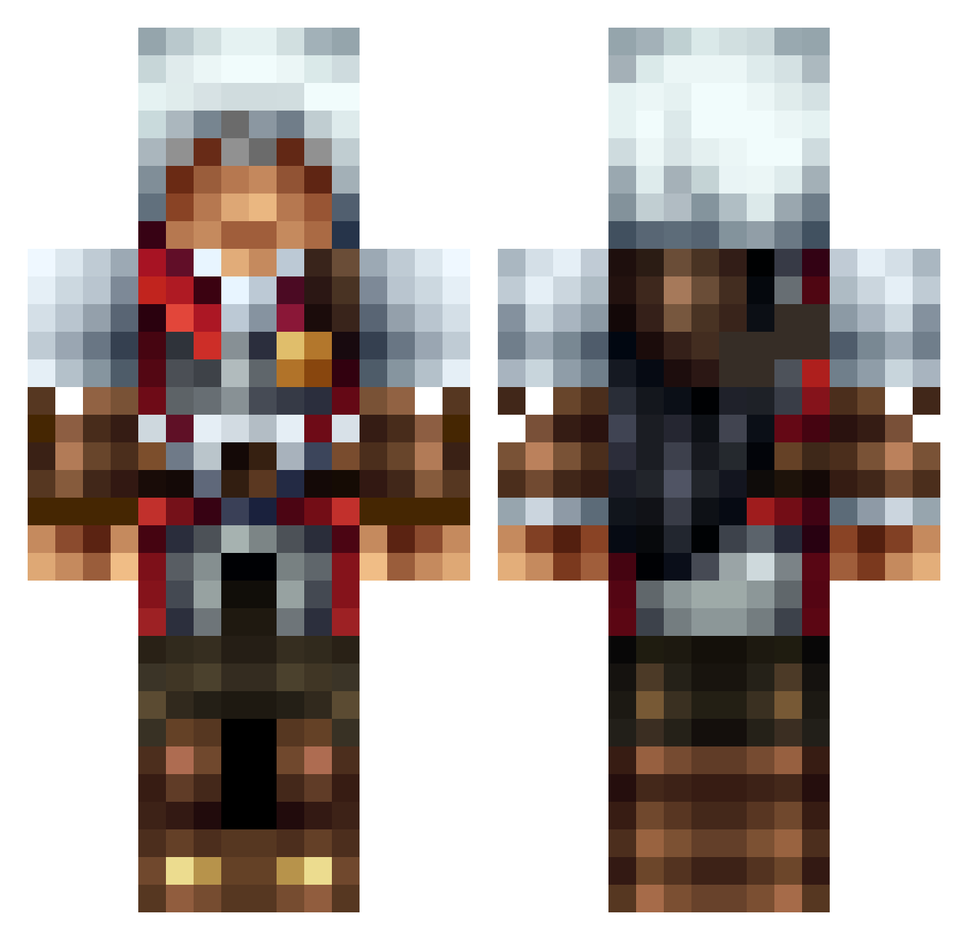450PingSolid Minecraft skin, front and back view