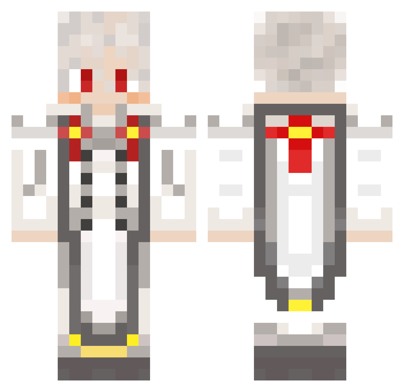 MATure01 Minecraft skin, front and back view